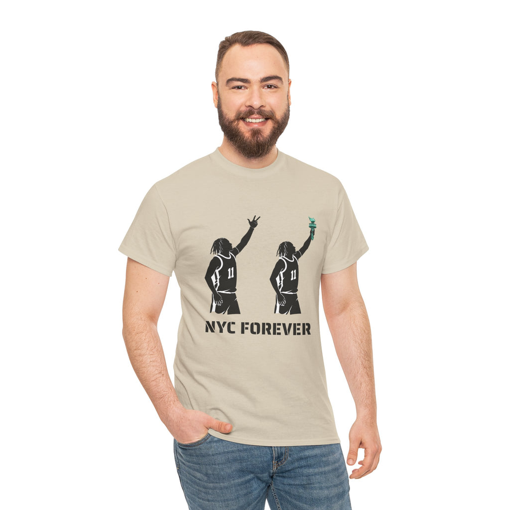 New York Basketball Jalen Brunson Tee | NYC Icons Statue of Liberty T-shirt