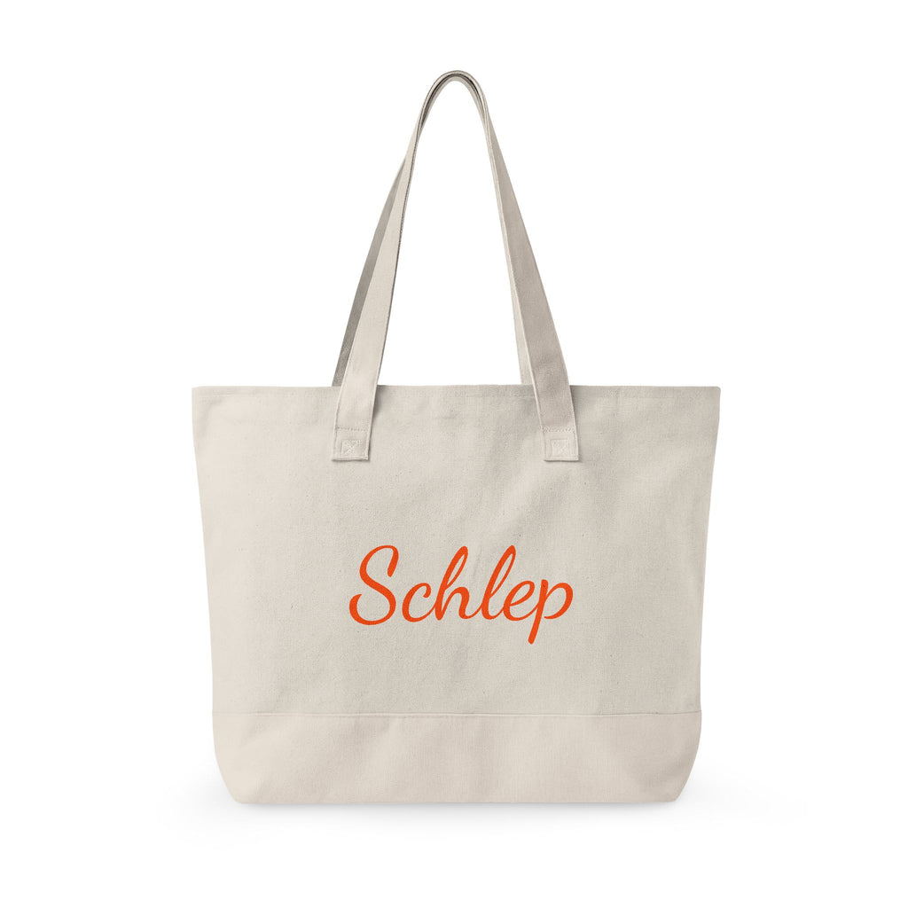 Schlep Zippered Canvas Tote Bag | Grocery Schlepping Subway Tote