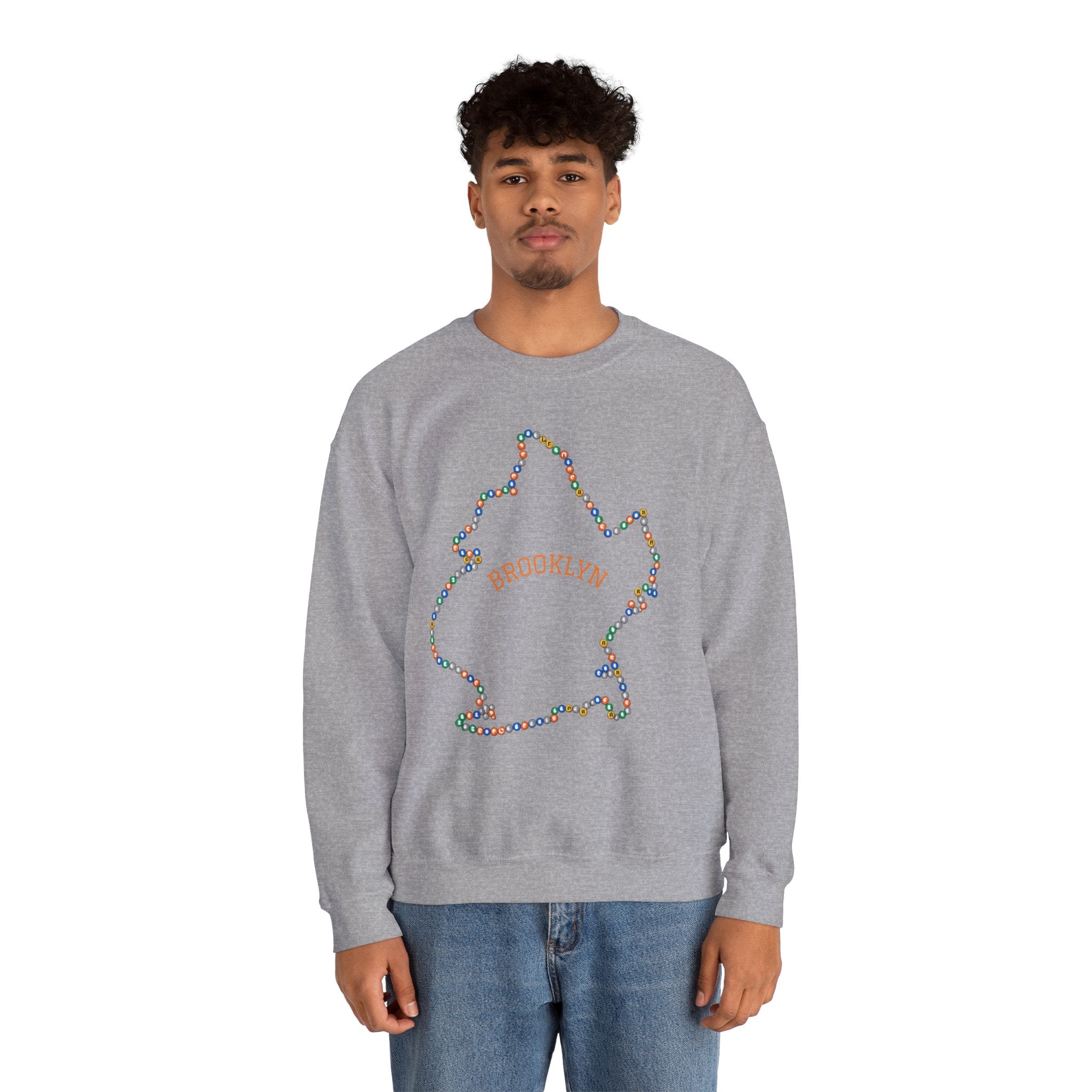 Sudadera con mapa del metro de Brooklyn | Suéter de cuello redondo de NYC