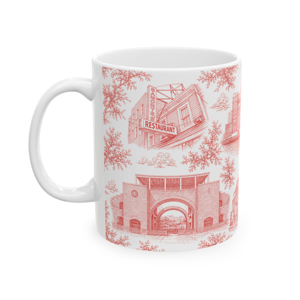 Williamsburg Red Toile de Jouy Mug | Brooklyn Ceramic Chinoiserie Mug