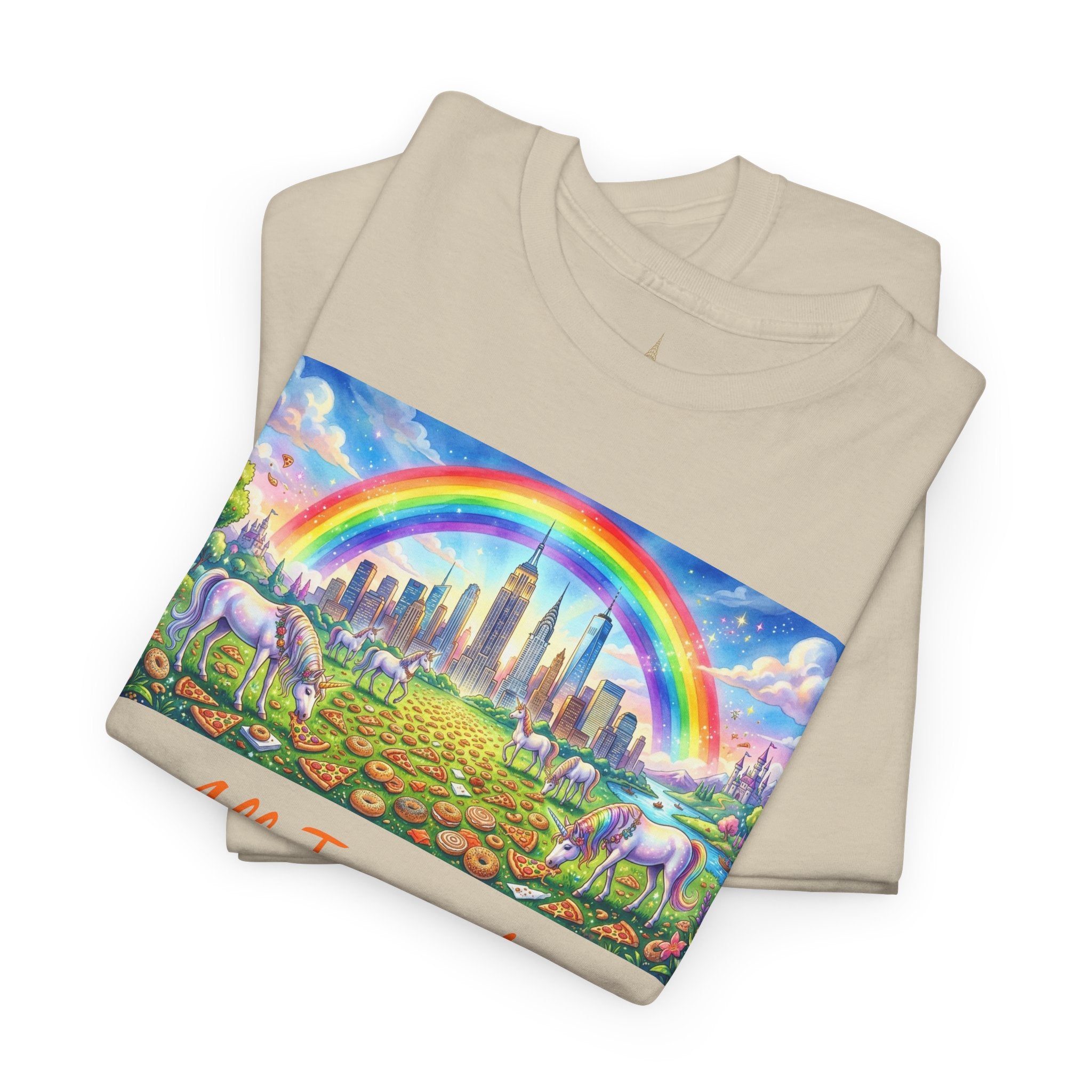 NYC Skyscrapers and Carbs T-Shirt | New York Is a Fairy Tale City Tee