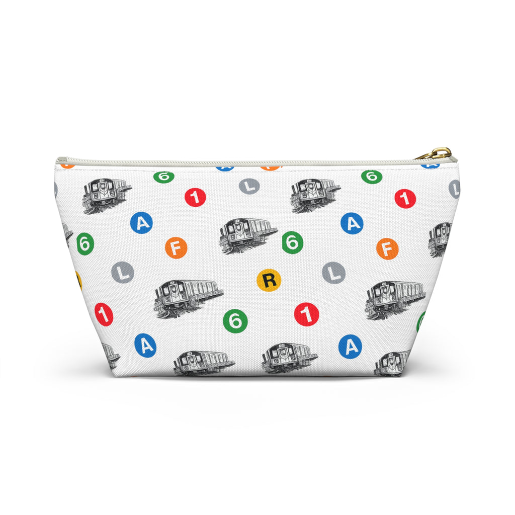 New York Subway Train Transit Icons Mug— T-Bottom Makeup Bag