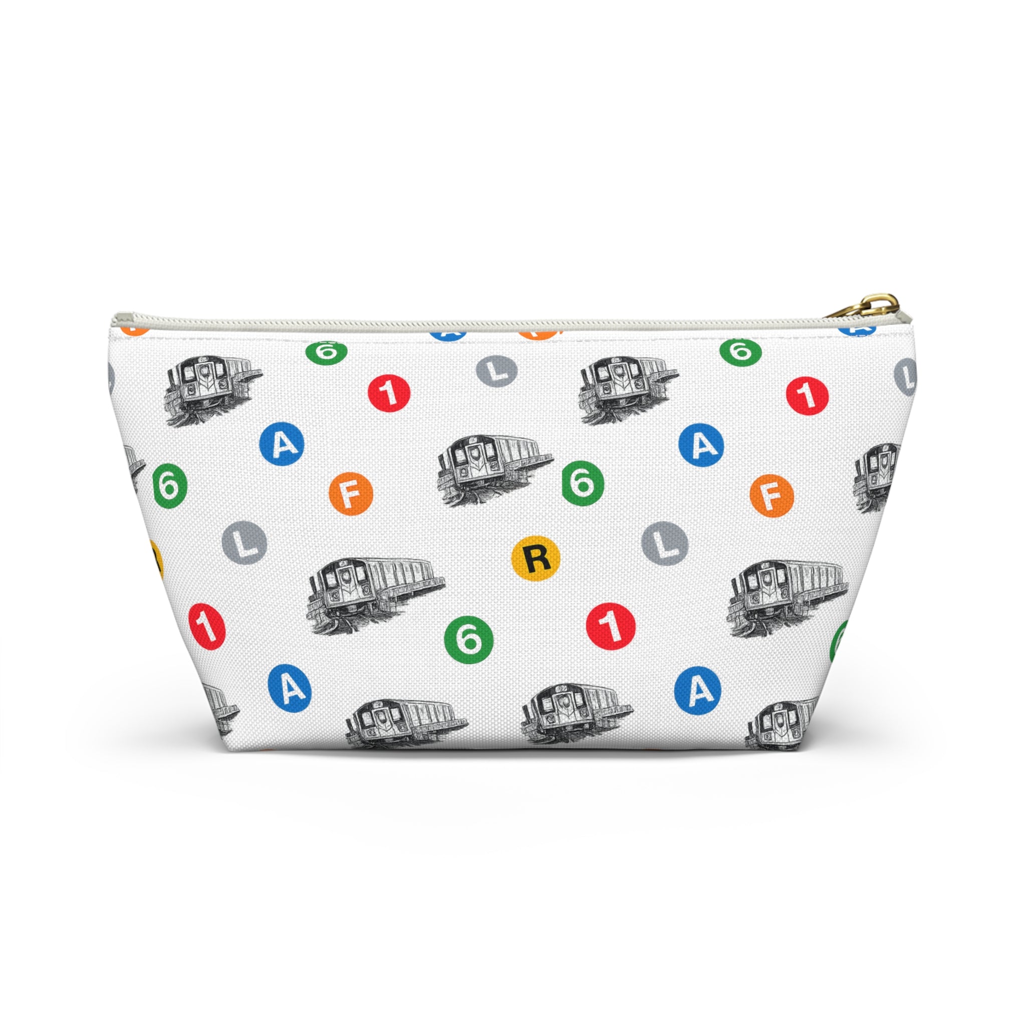 New York Subway Train Transit Icons Mug— T-Bottom Makeup Bag