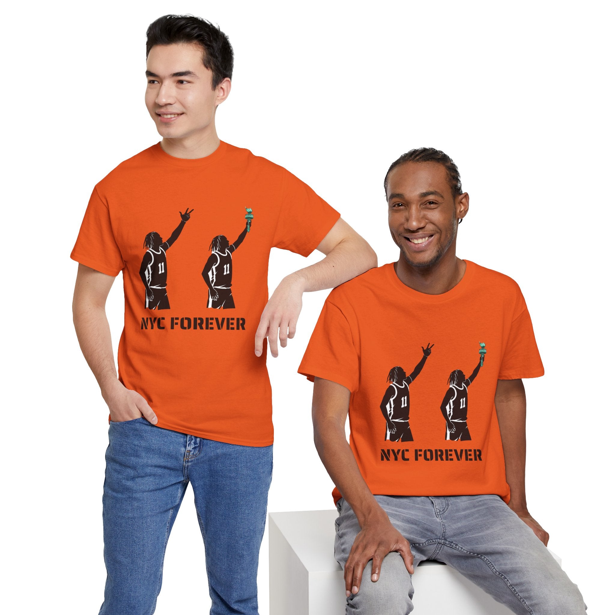 New York Basketball Jalen Brunson Tee | NYC Icons Statue of Liberty T-shirt