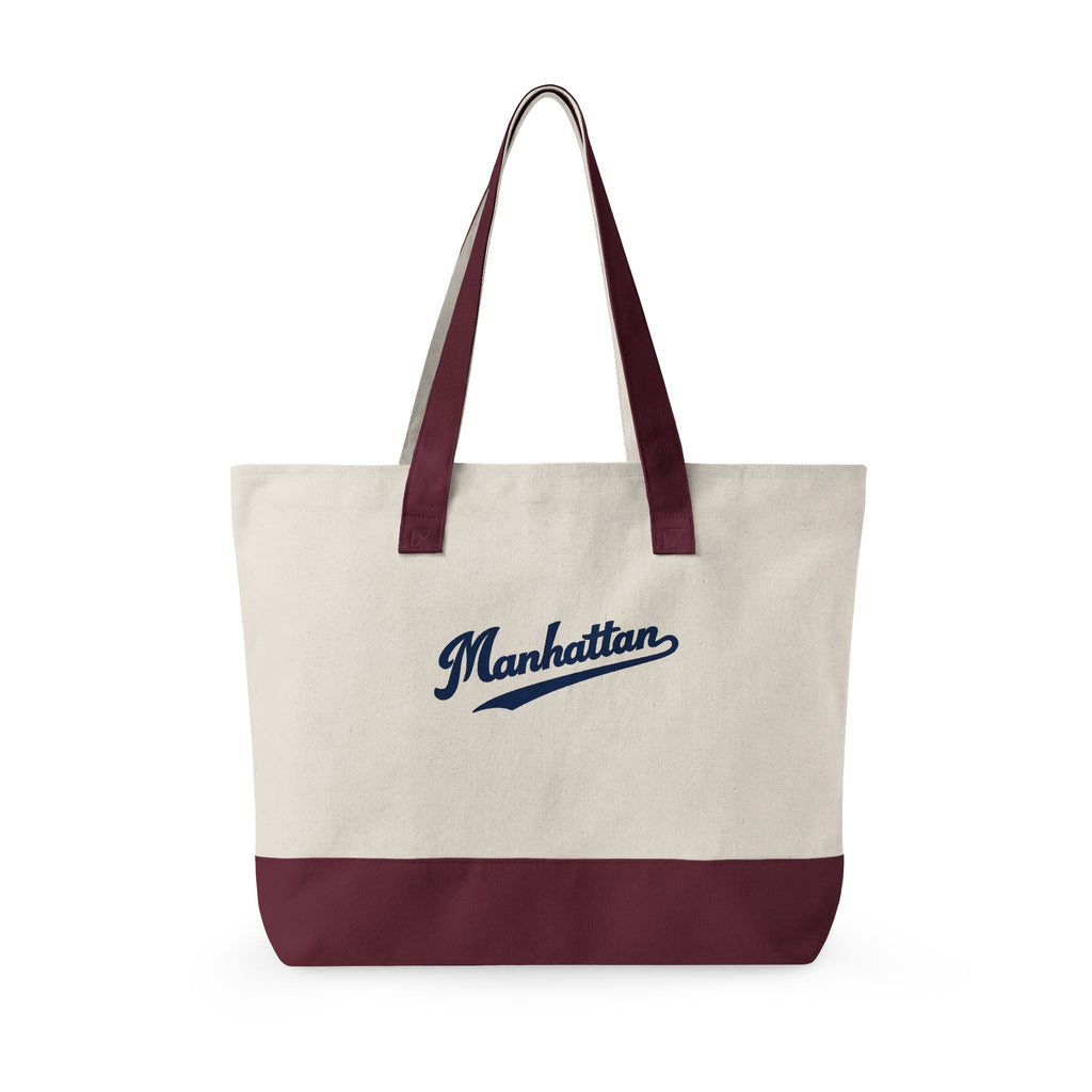 Manhattan Canvas Tote — Zippered Market Bag