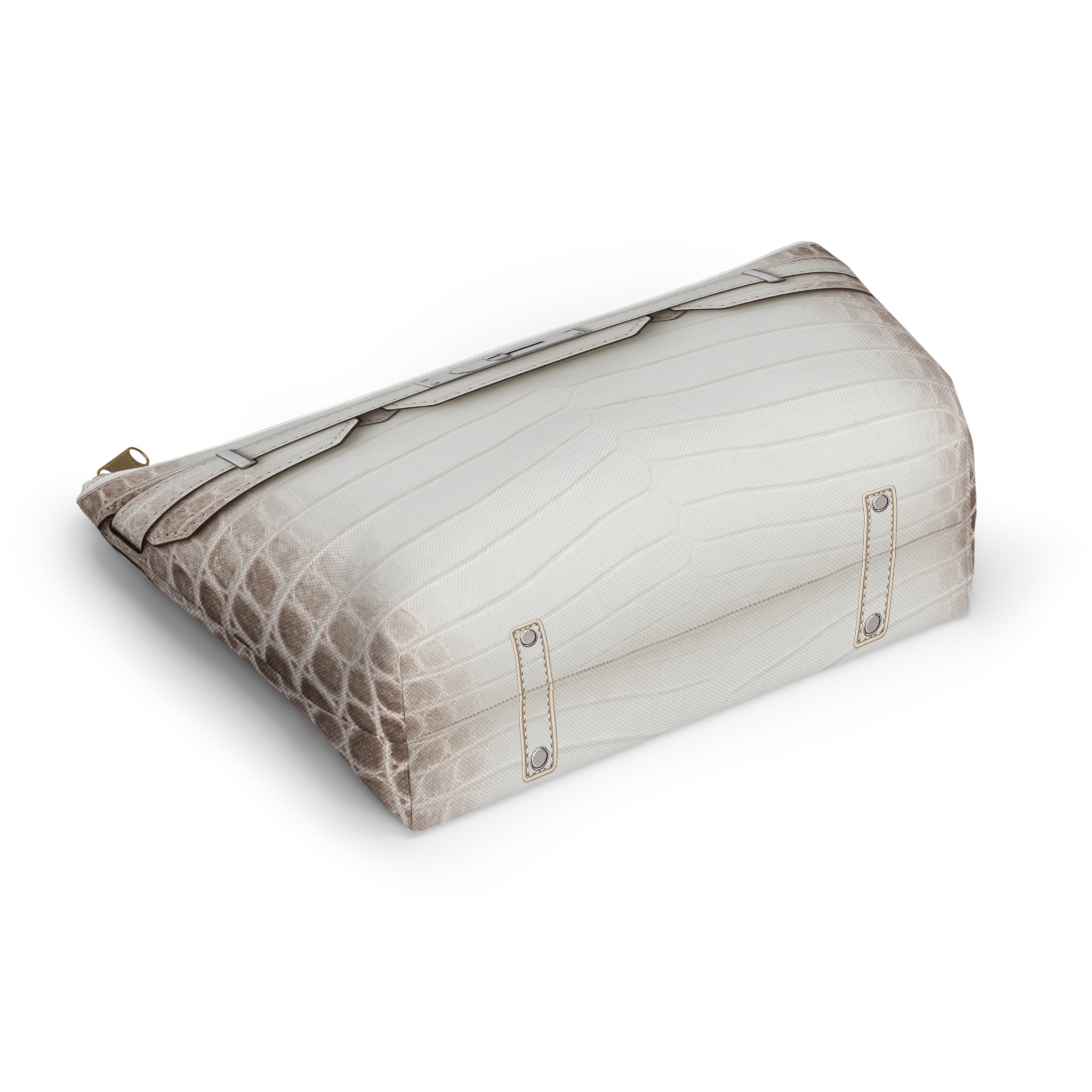 Canal Street Large White Makeup Bag —  T-Bottom Travel Bag