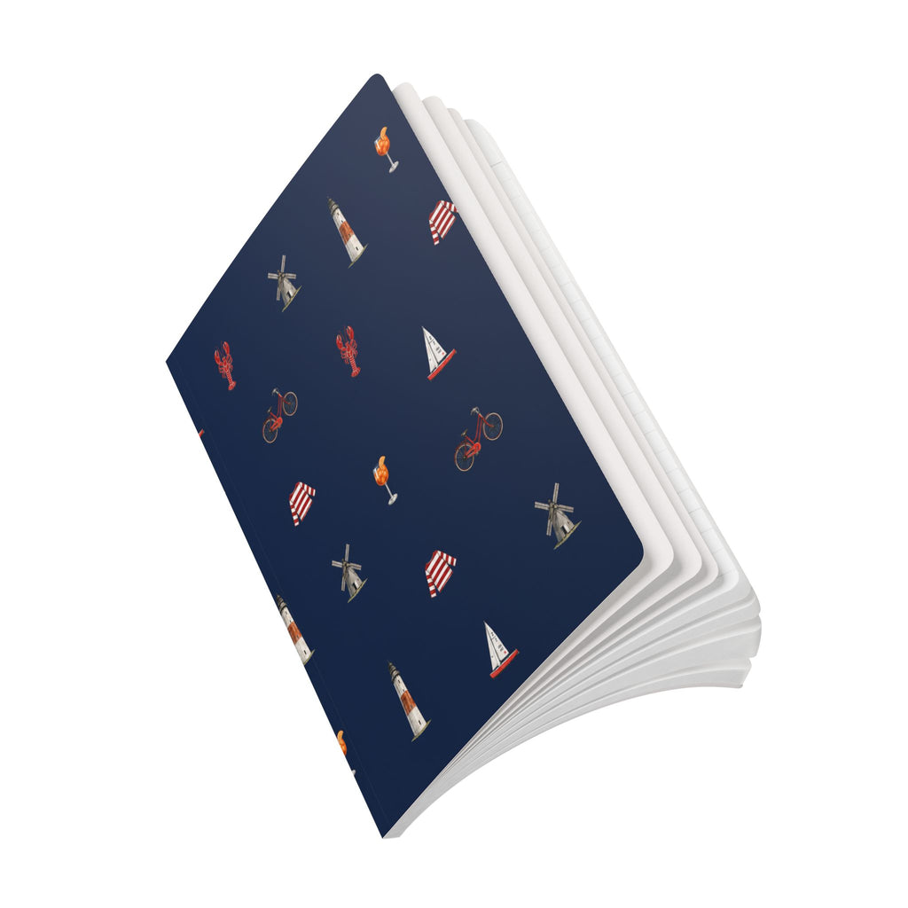 Icons of The Hamptons Blue Softcover Notebook