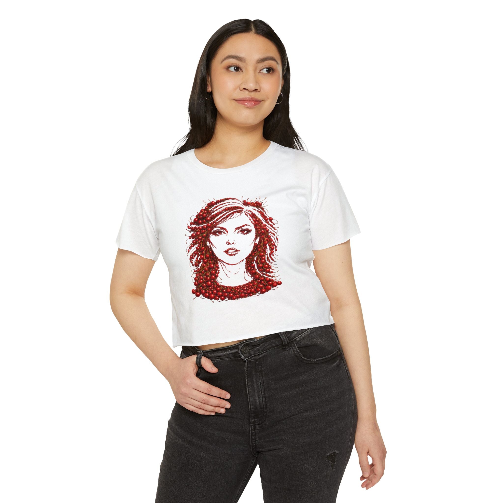 Cherry Debbie Harry Crop Top T-shirt   Music Tee