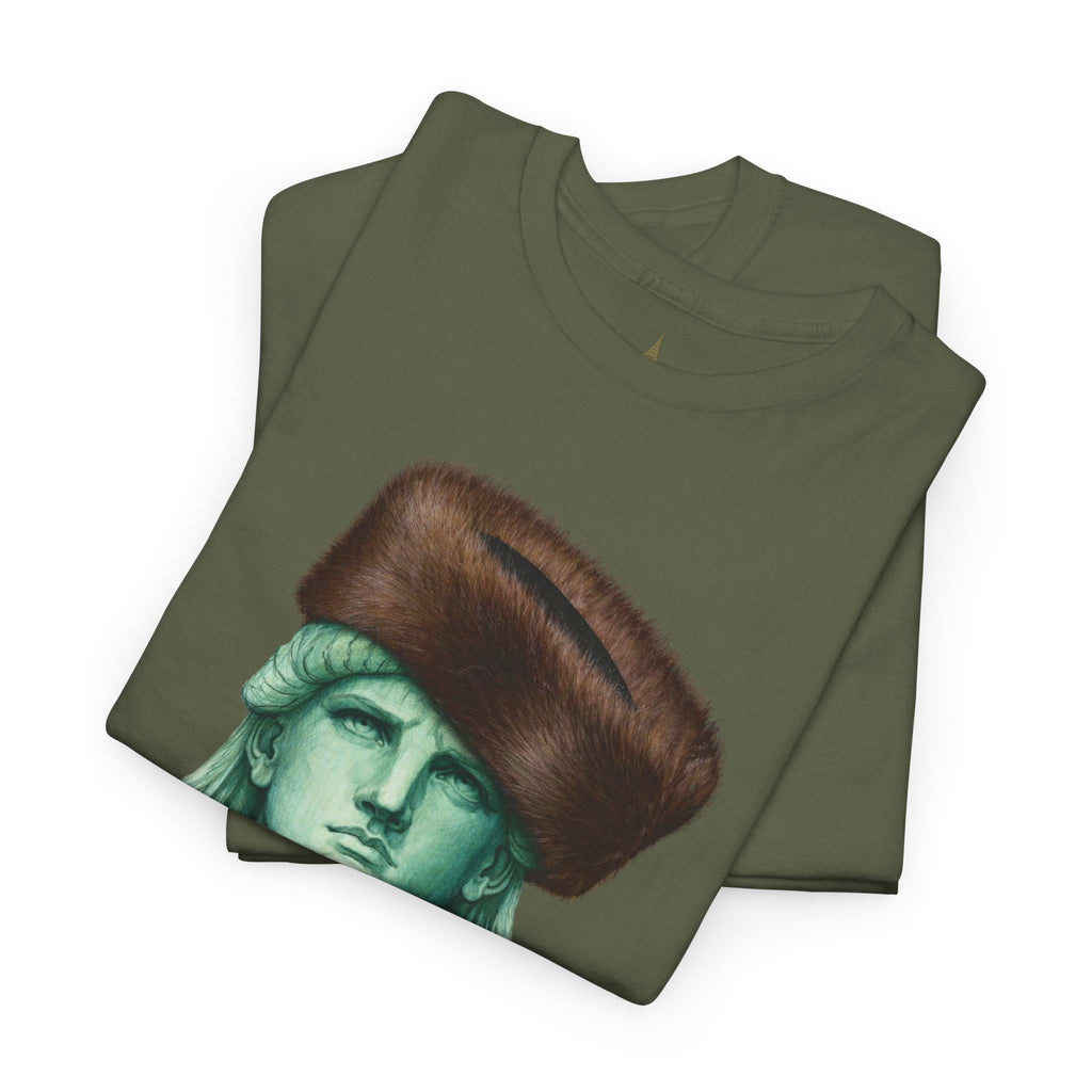 Statue of Liberty Crowned with Shtreimel T-Shirt | NYC Statue Tee
