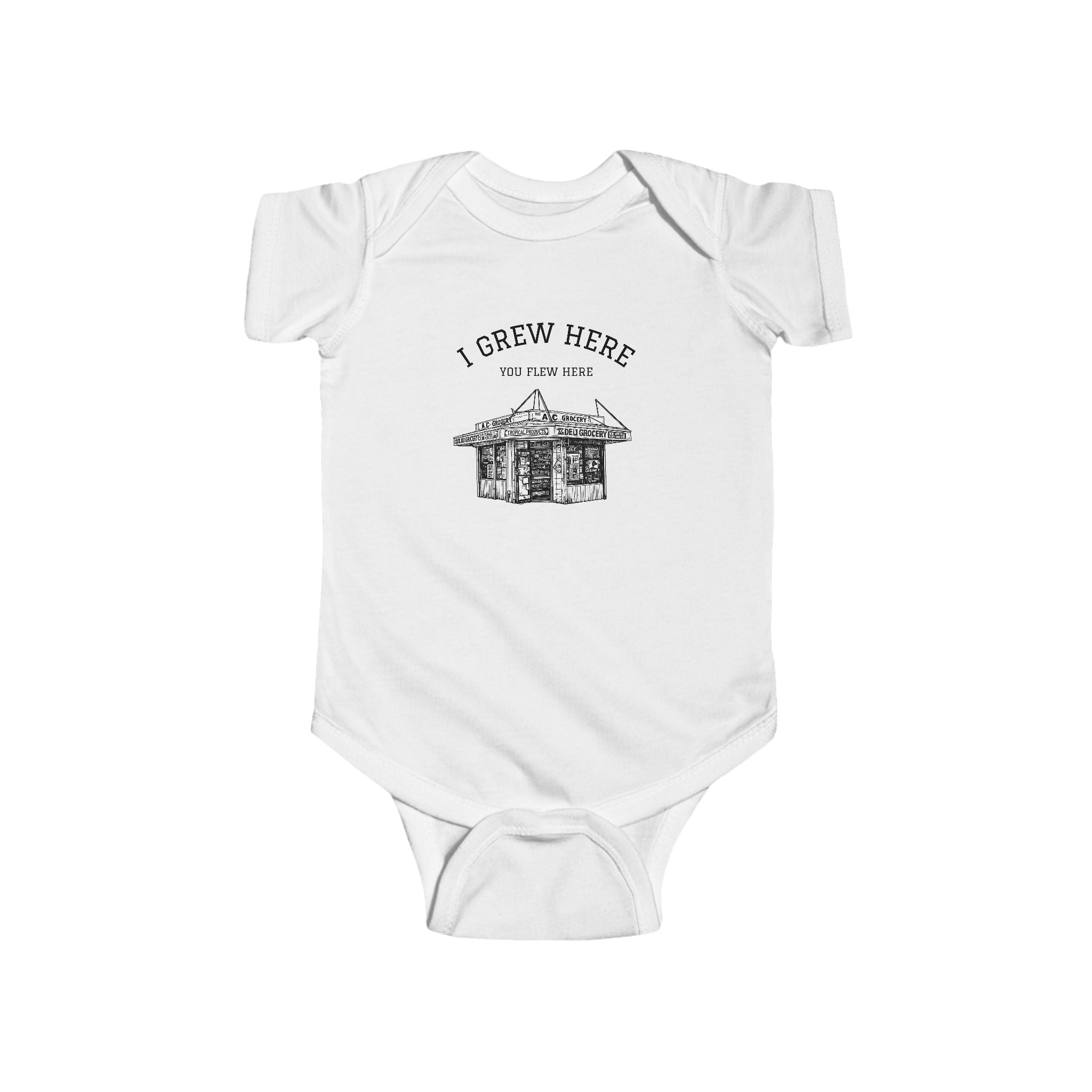 Bodega Baby Bodysuit | I Grew Here You Flew Here baby onesie