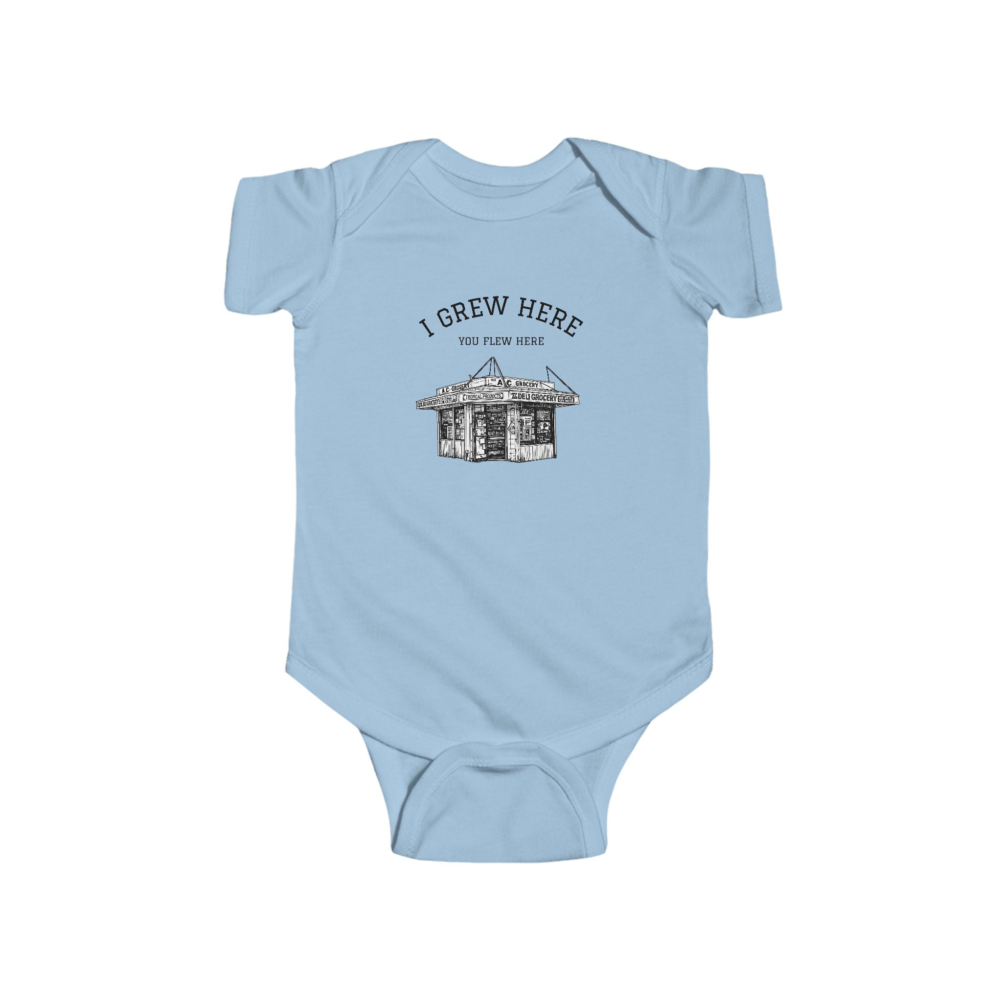 NYC Bodega Baby Bodysuit | I Grew Here You Flew Here baby onesie