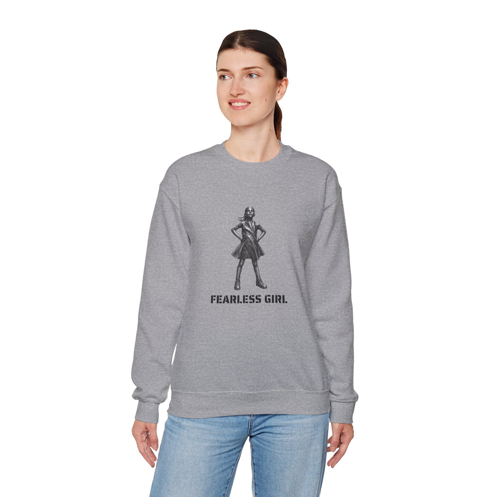 Sudadera con gráfico de la estatua Fearless Girl | Empoderamiento de Nueva York, Suéter con diseño feminista