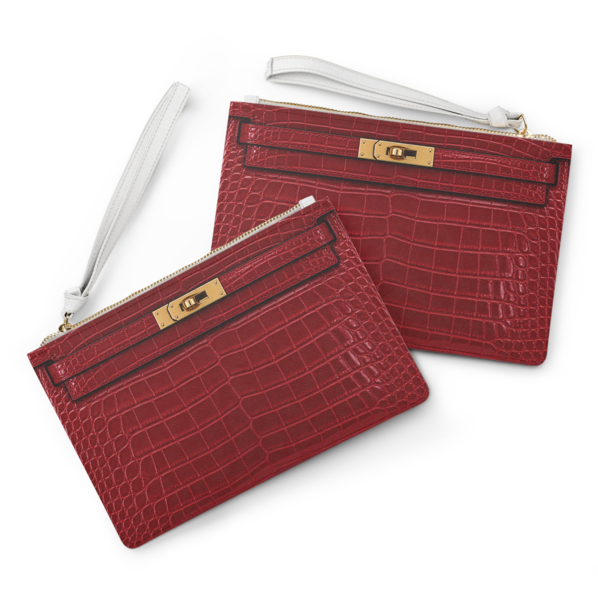 Canal Street Burgundy Clutch Bag — Elegant Wristlet Purse for Evening & Gifts