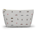 Icons of DUMBO Large Heather Gray Accessory Pouch — T-Bottom Makeup Bag