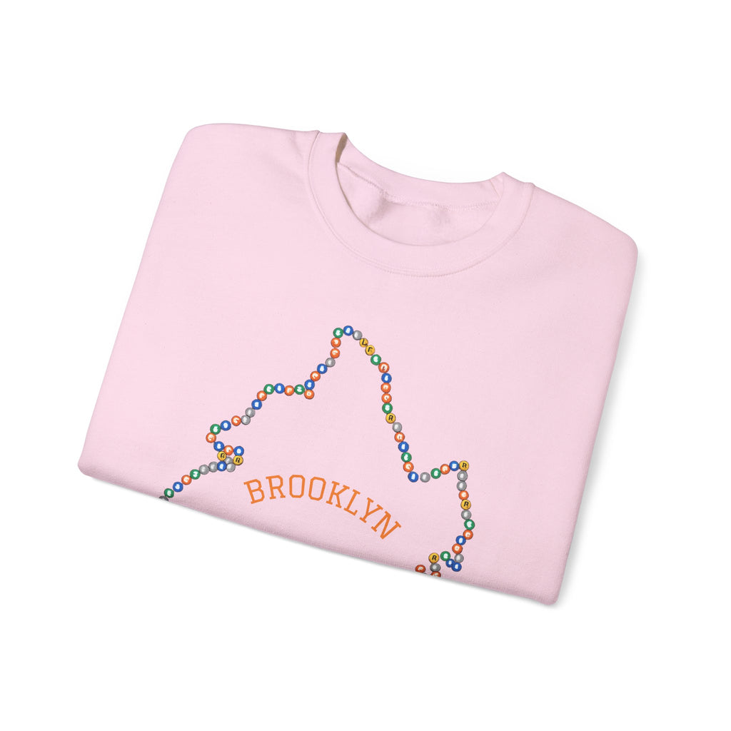 Sudadera con mapa del metro de Brooklyn | Suéter de cuello redondo de NYC