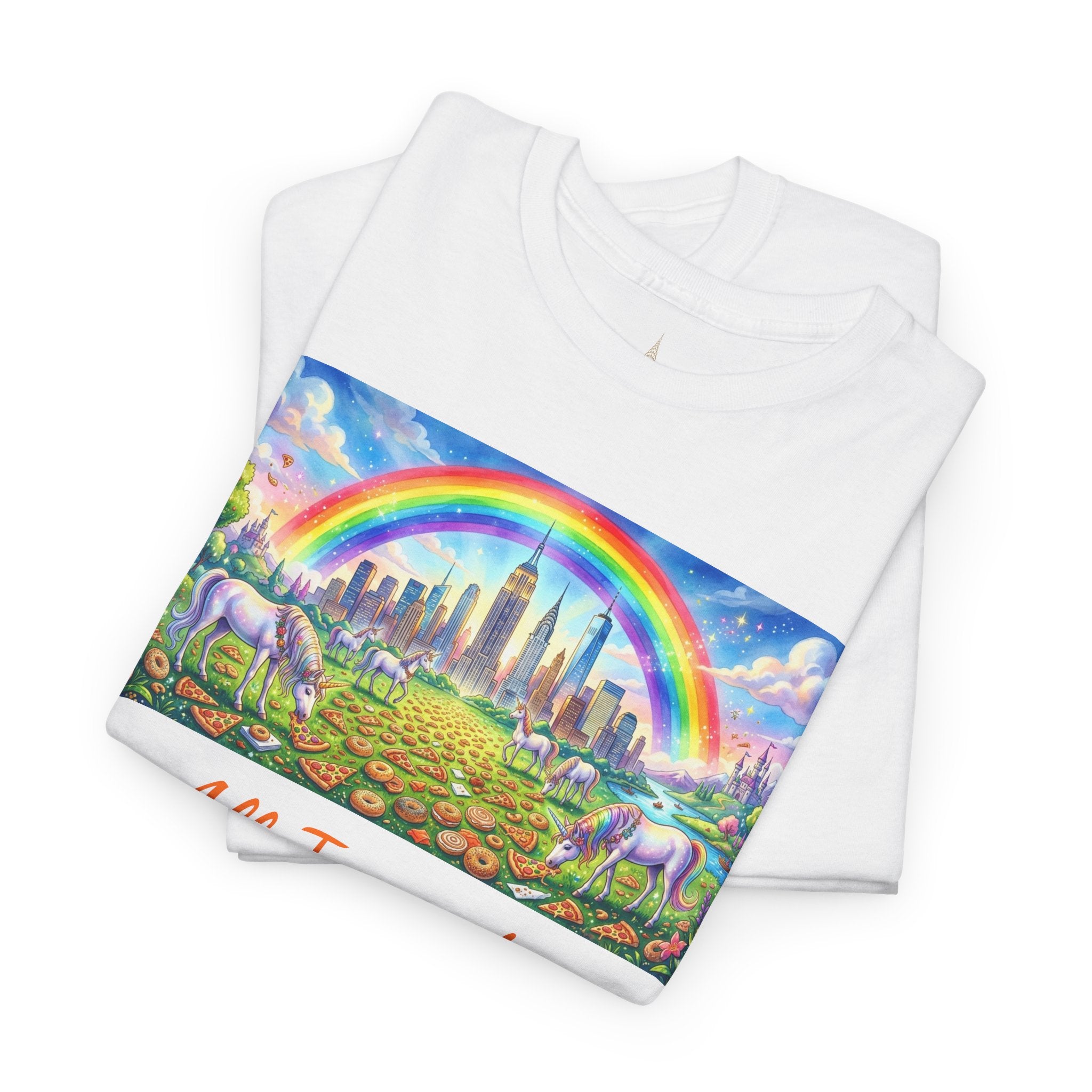 NYC Skyscrapers and Carbs T-Shirt | New York Is a Fairy Tale City Tee