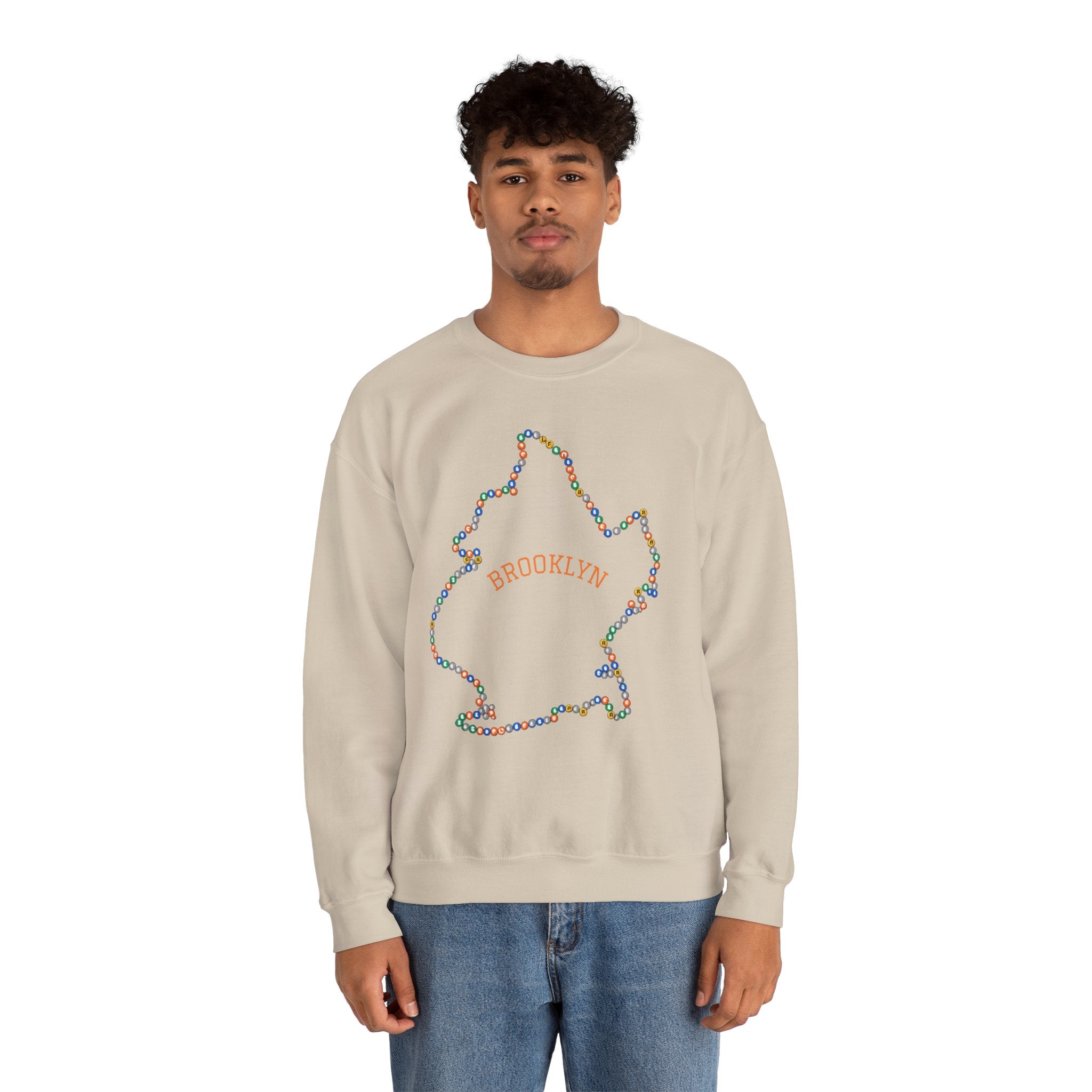 Sudadera con mapa del metro de Brooklyn | Suéter de cuello redondo de NYC