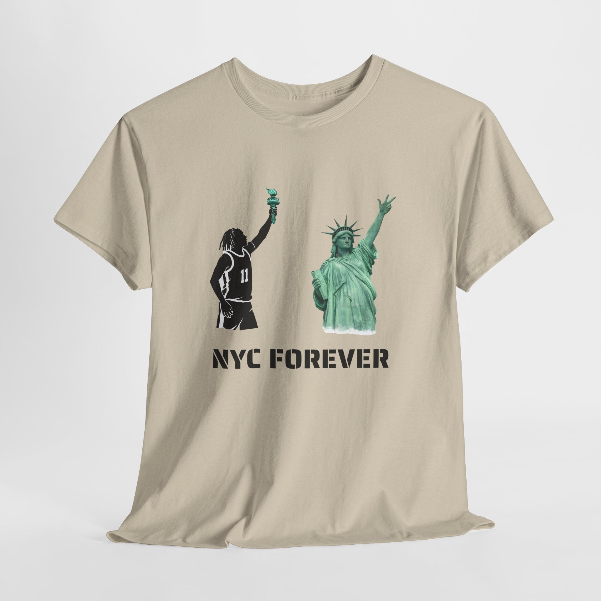 New York Forever Basketball Tee | Jalen Brunson Statue of Liberty T-Shirt