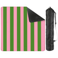 Pink and Green Stripes Mahjong Mat 31.5"x31.5" (Ship Folded)