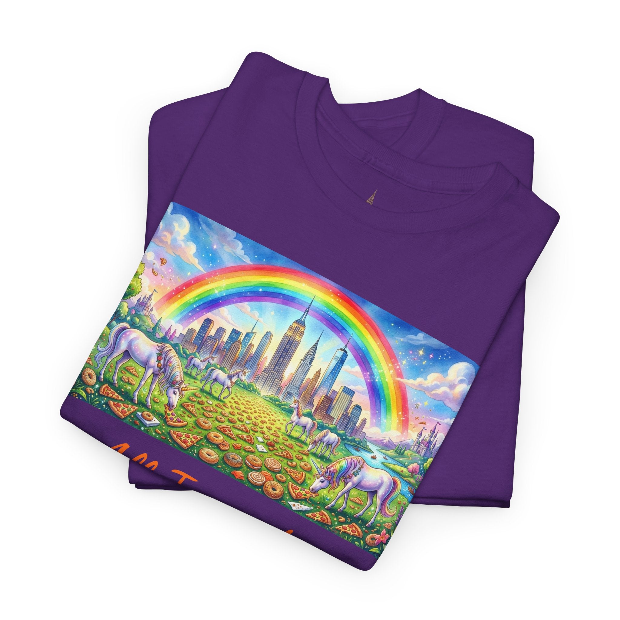 NYC Skyscrapers and Carbs T-Shirt | New York Is a Fairy Tale City Tee