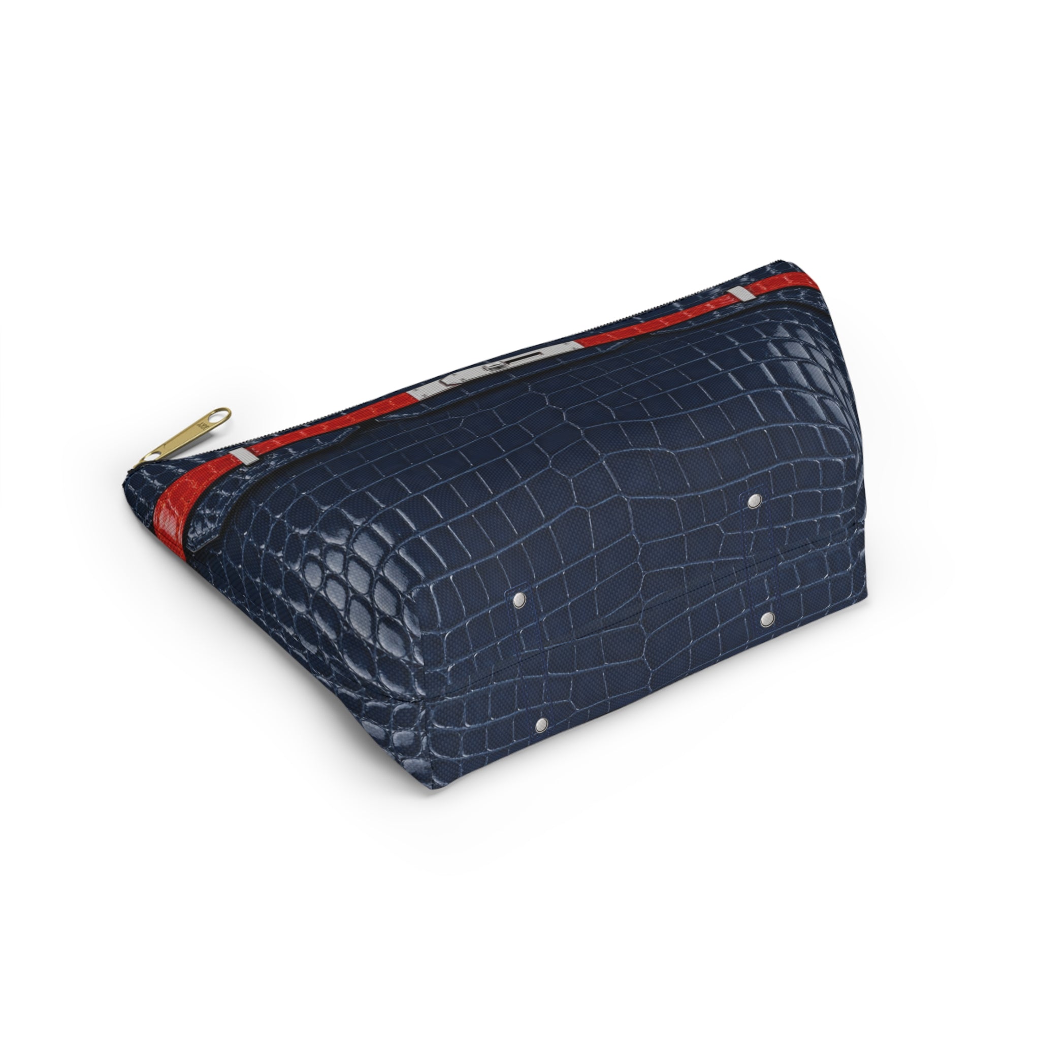 Canal Street Navy Croc Makeup Bag —  T-Bottom Travel Bag