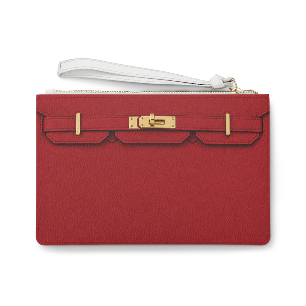 Canal Street Burgundy Clutch Bag — Elegant Wristlet Purse for Evening & Gifts