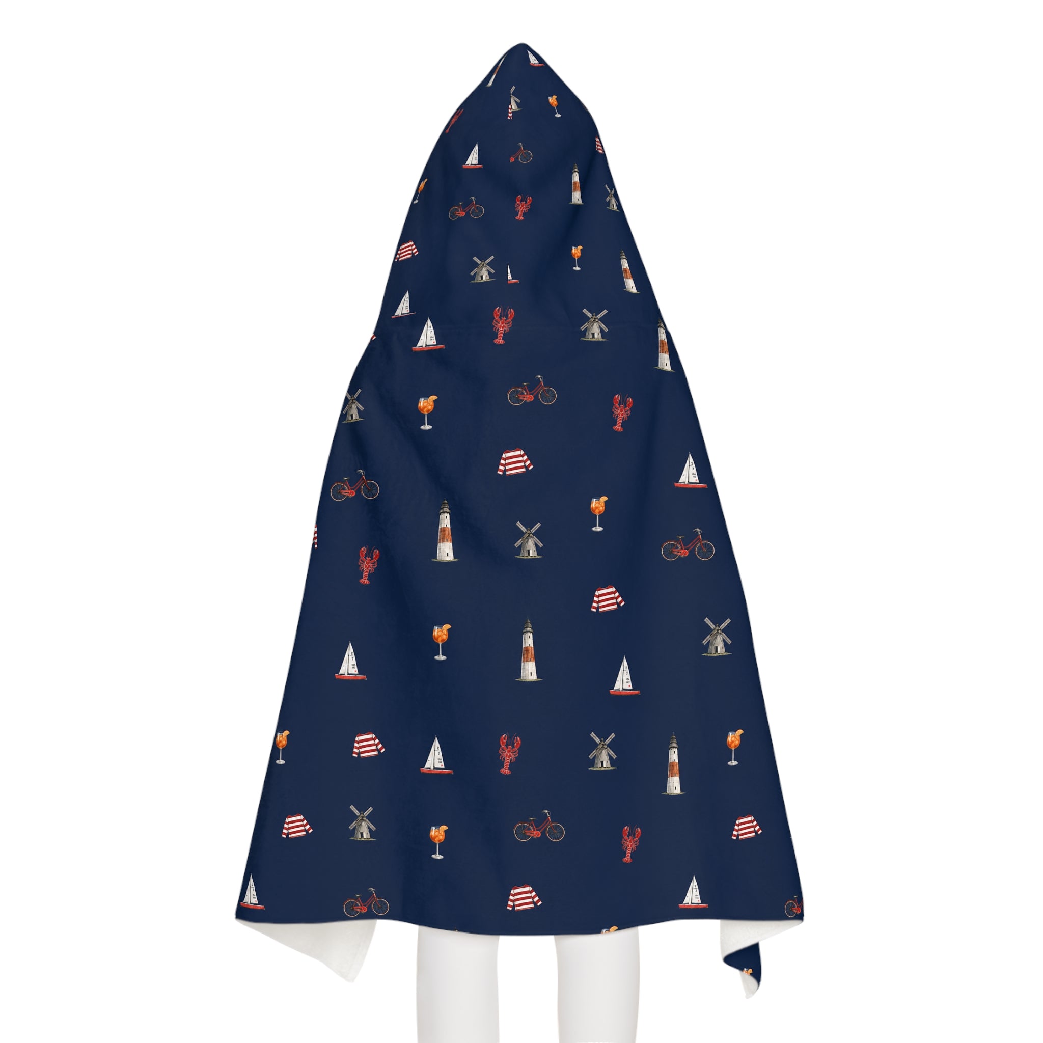Icons of The Hamptons Navy Blue Hooded Kids Towel — Childrens Towel