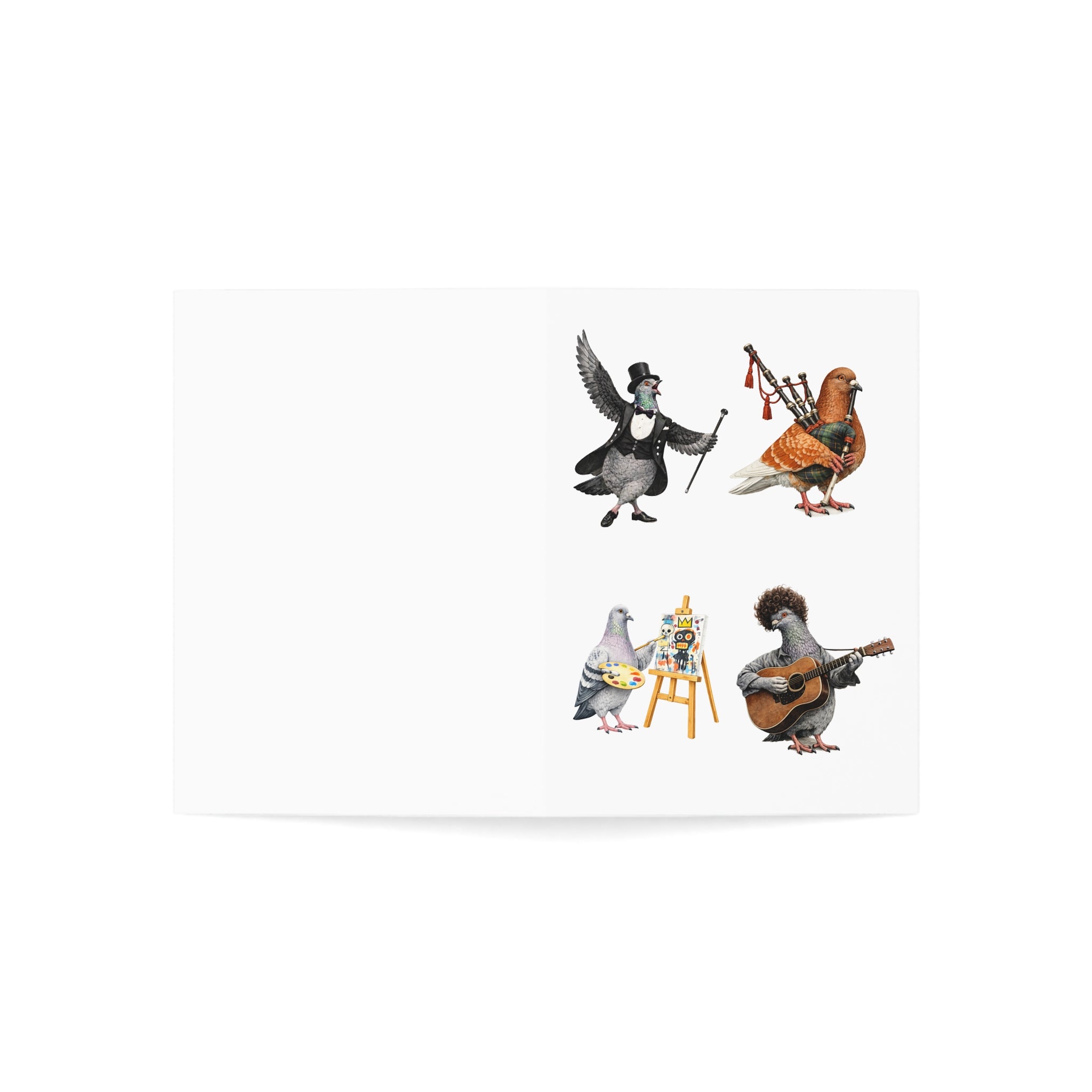 Talented Bird NYC Pigeon Greeting Cards | Creative Artistic Bird Lover Card Pack of 7