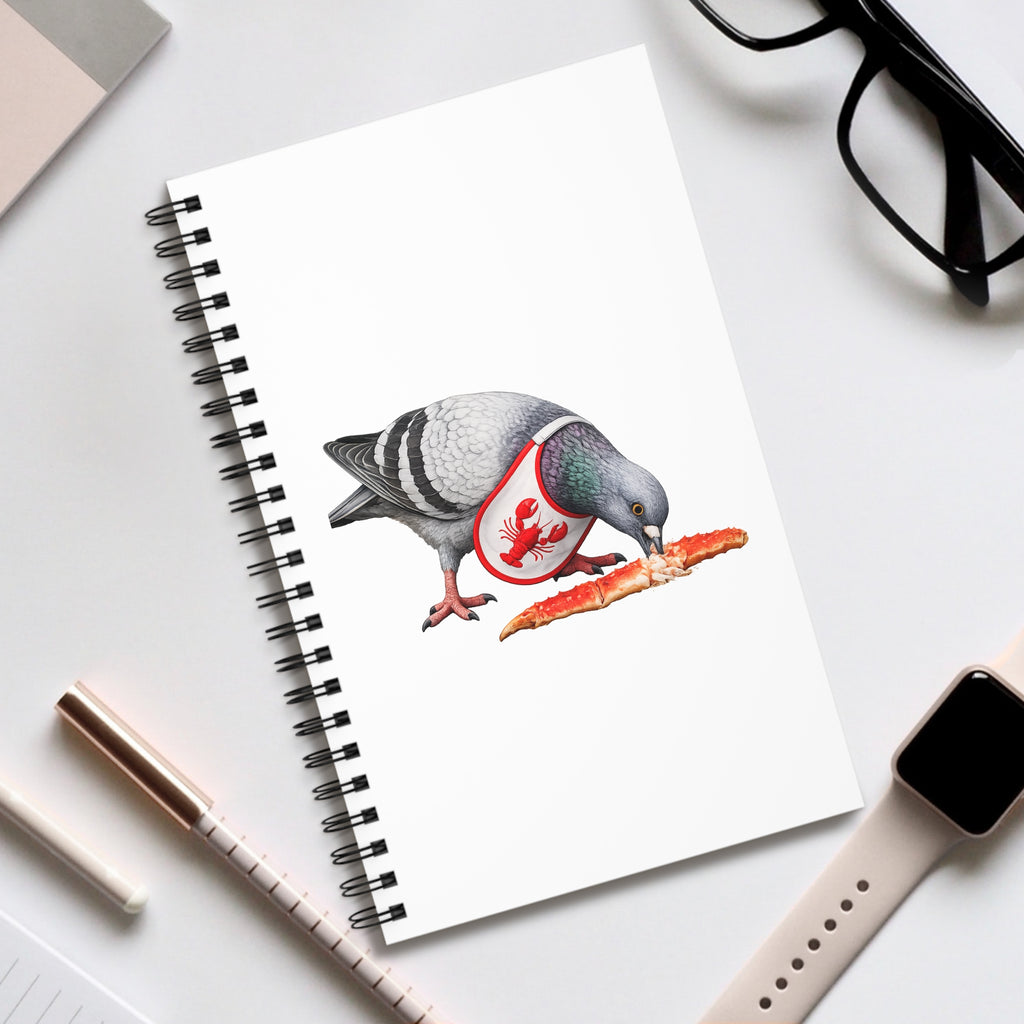 Customizable City Island NYC Pigeon Spiral Journal | Bird Lovers Notebook