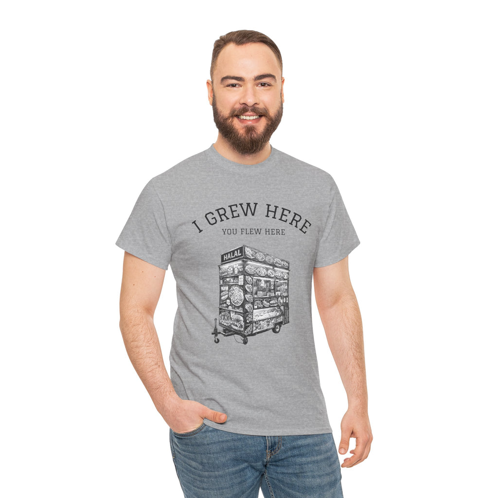 NYC Halal Food Cart Tee | New York I Grew Here You Flew Here T-Shirt