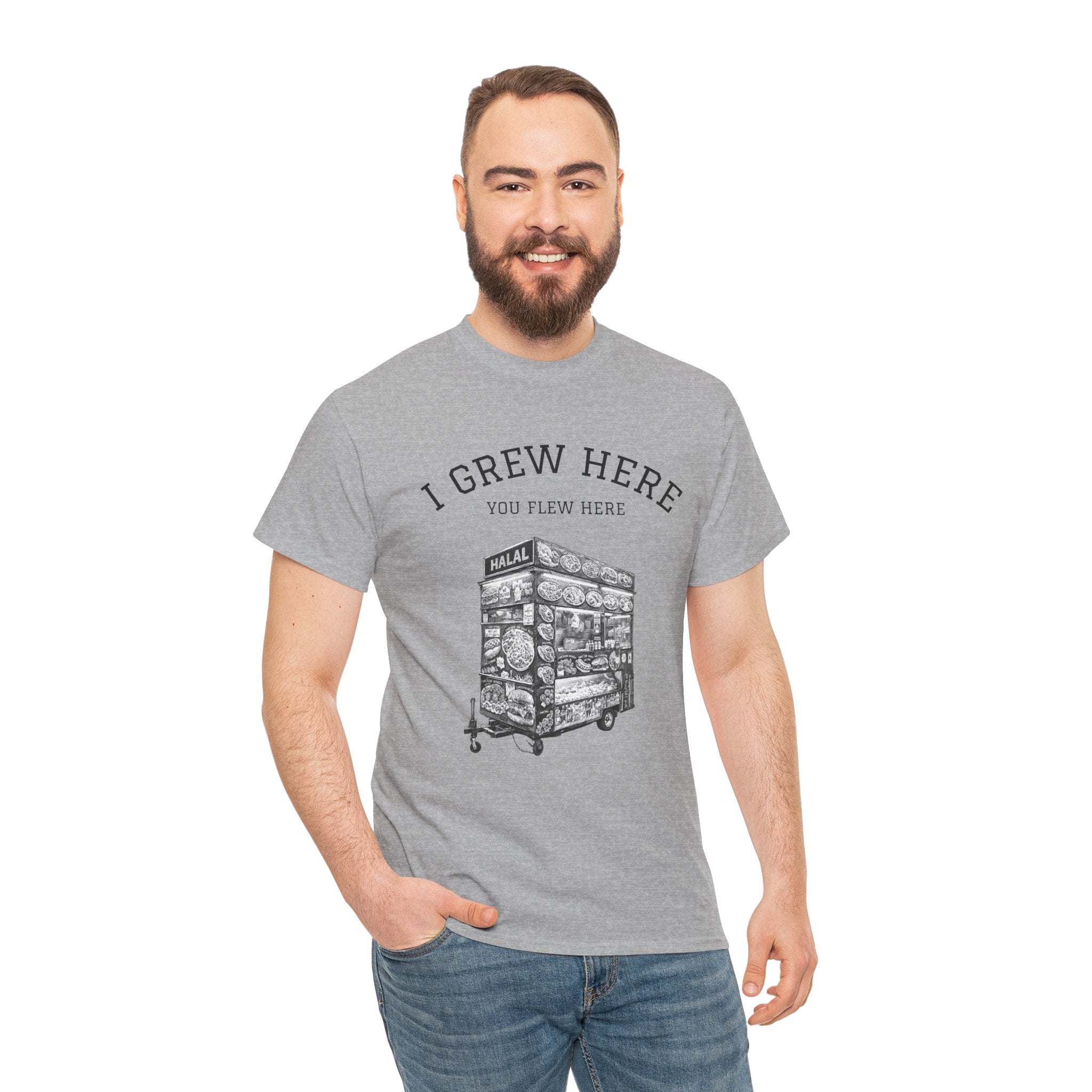Halal Food Cart Tee | New York I Grew Here You Flew Here T-Shirt