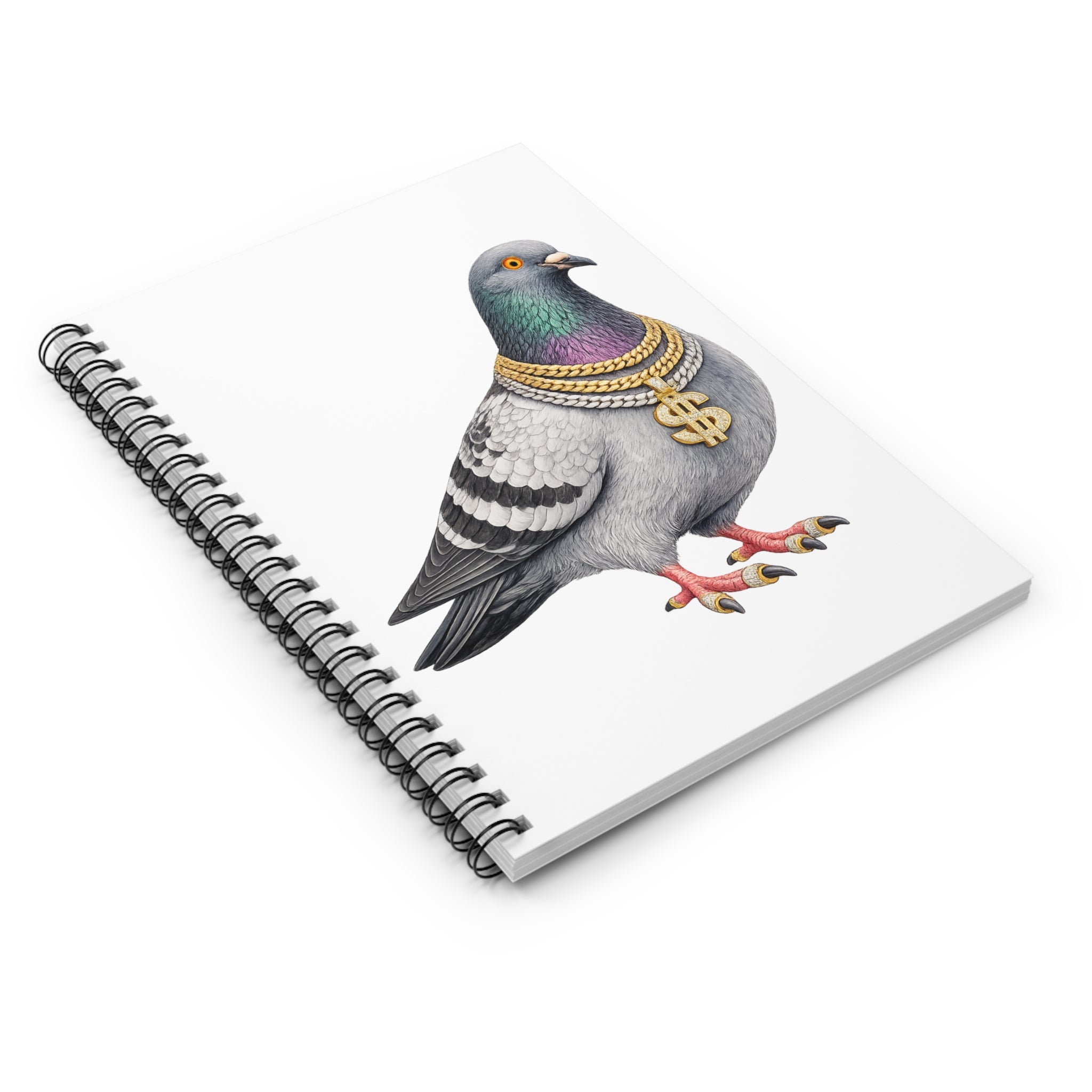Customizable Diamond District NYC Pigeon Spiral Journal | Bling Jeweler Bird Lovers Notebook