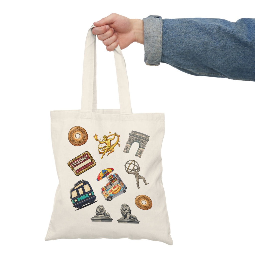 New York City Icons Subway Tote Bag | NYC travel souvenir tote