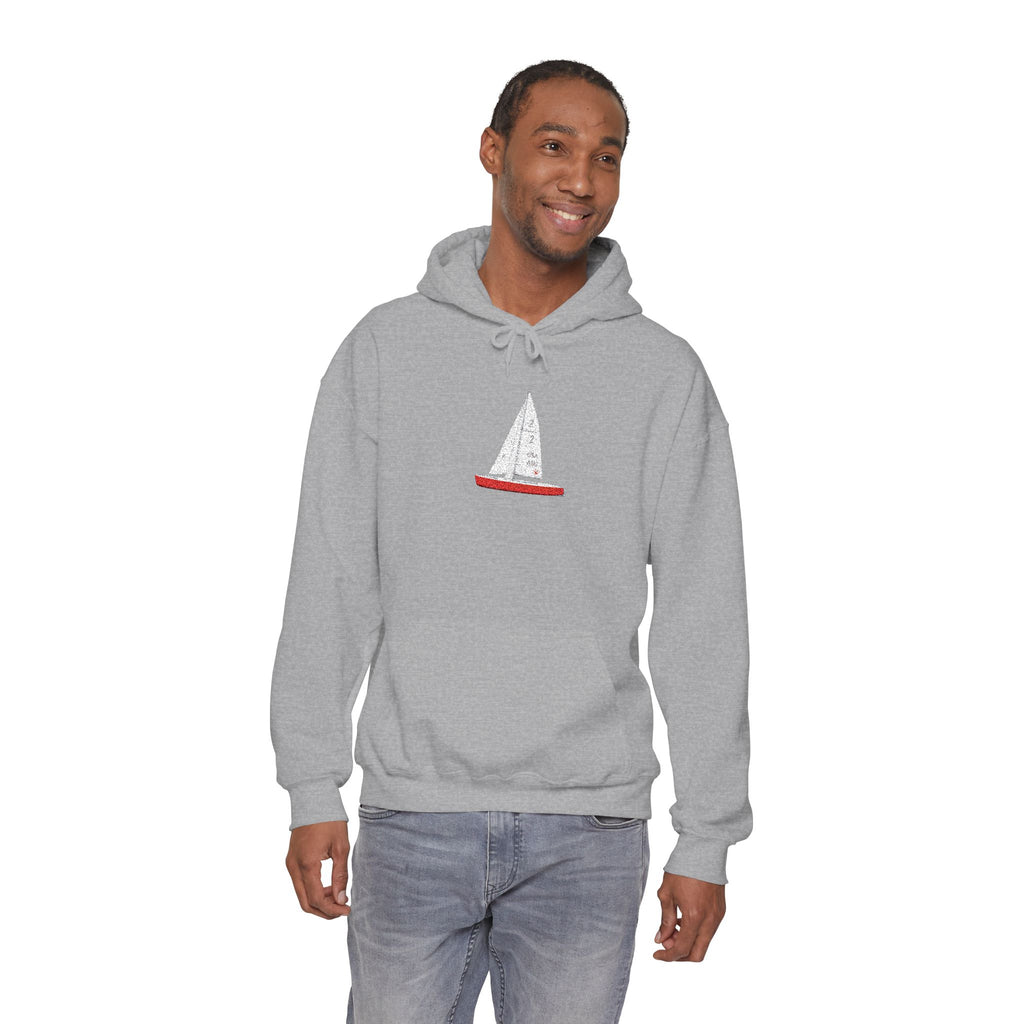Sudadera con capucha unisex bordada de Central Park Model Sailboat NYC  Sudadera con capucha bordada de velero de Nueva York