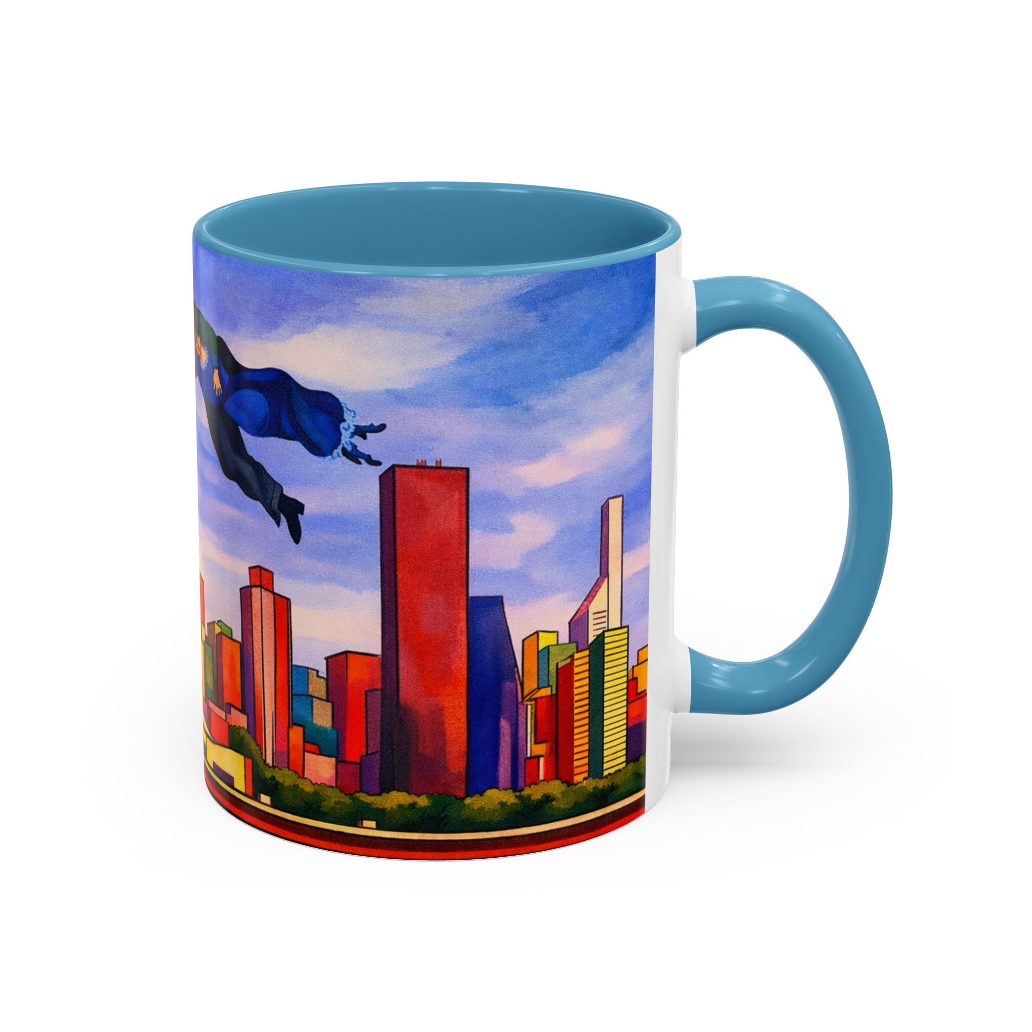 Over The Town  Marc Chagall-inspired Fan Art Manhattan Skyline NYC Accent Coffee Mug