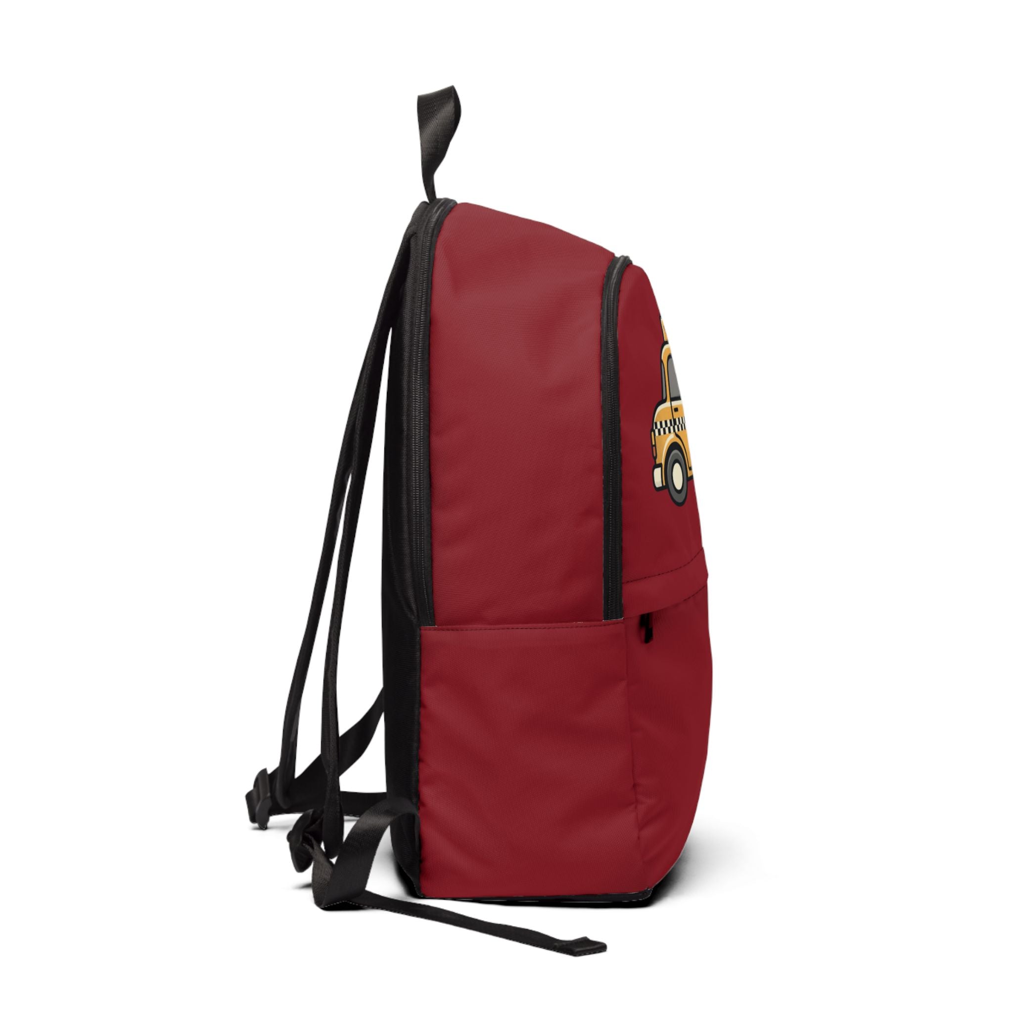 Taxi Cab NYC Kids Backpack — New York Cartoon Yellow Checkered Taxi Cab  Book Bag