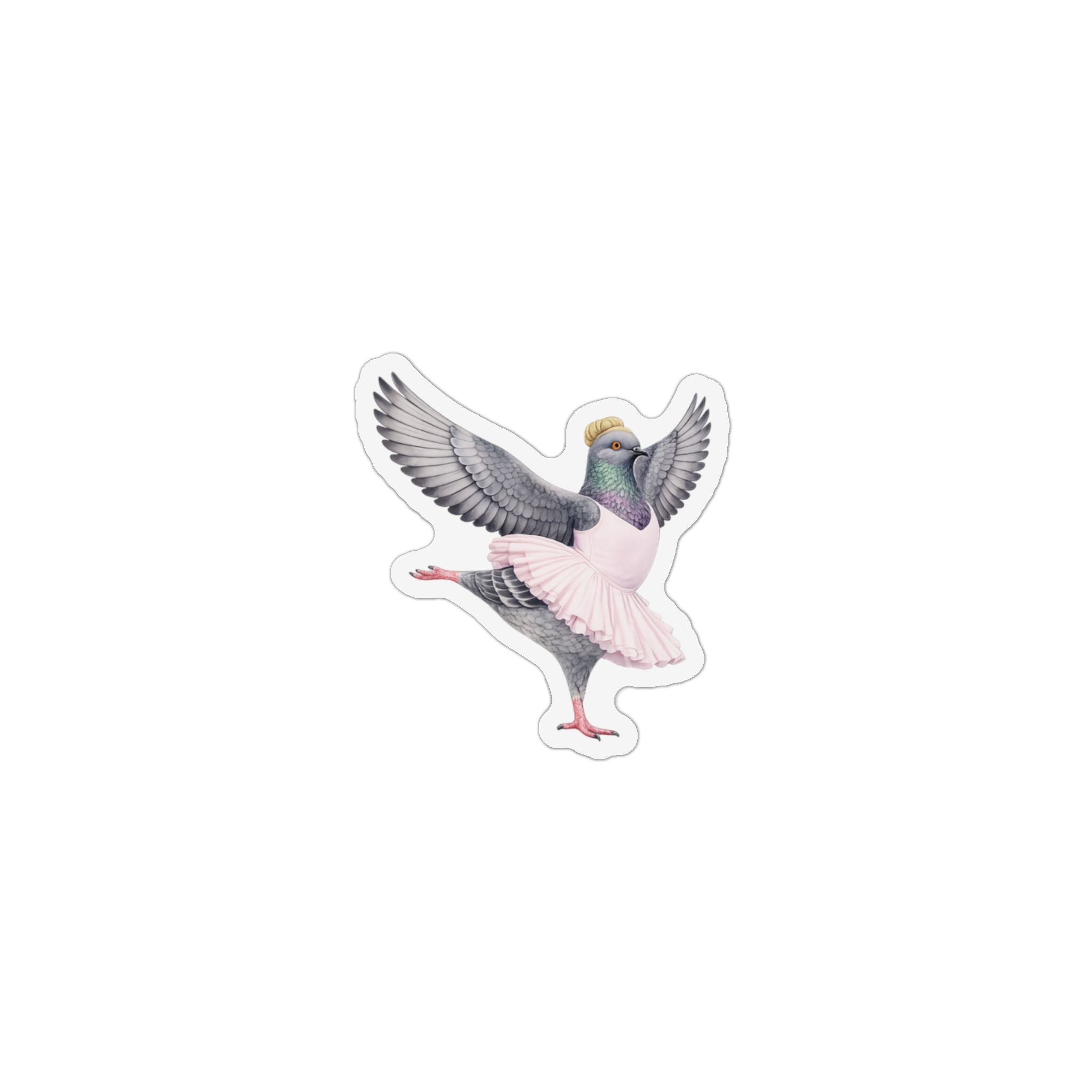 Lincoln Square NYC Pigeon Magnet | Bunhead Ballerina Bird Lover Fridge Magnet