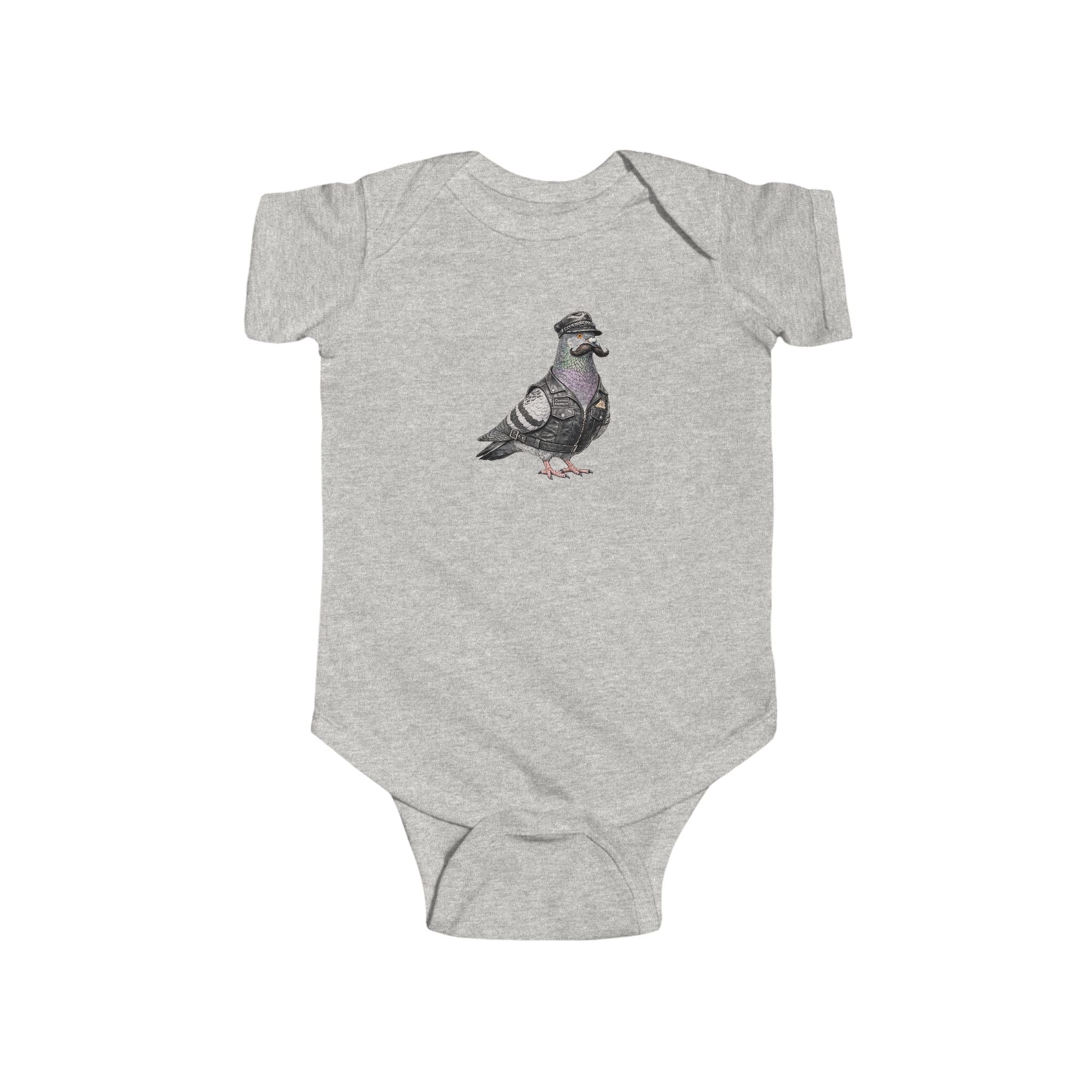 Customizable Chelsea NYC Pigeon Baby Onesie | New Yorker Reveal Infant Bodysuit