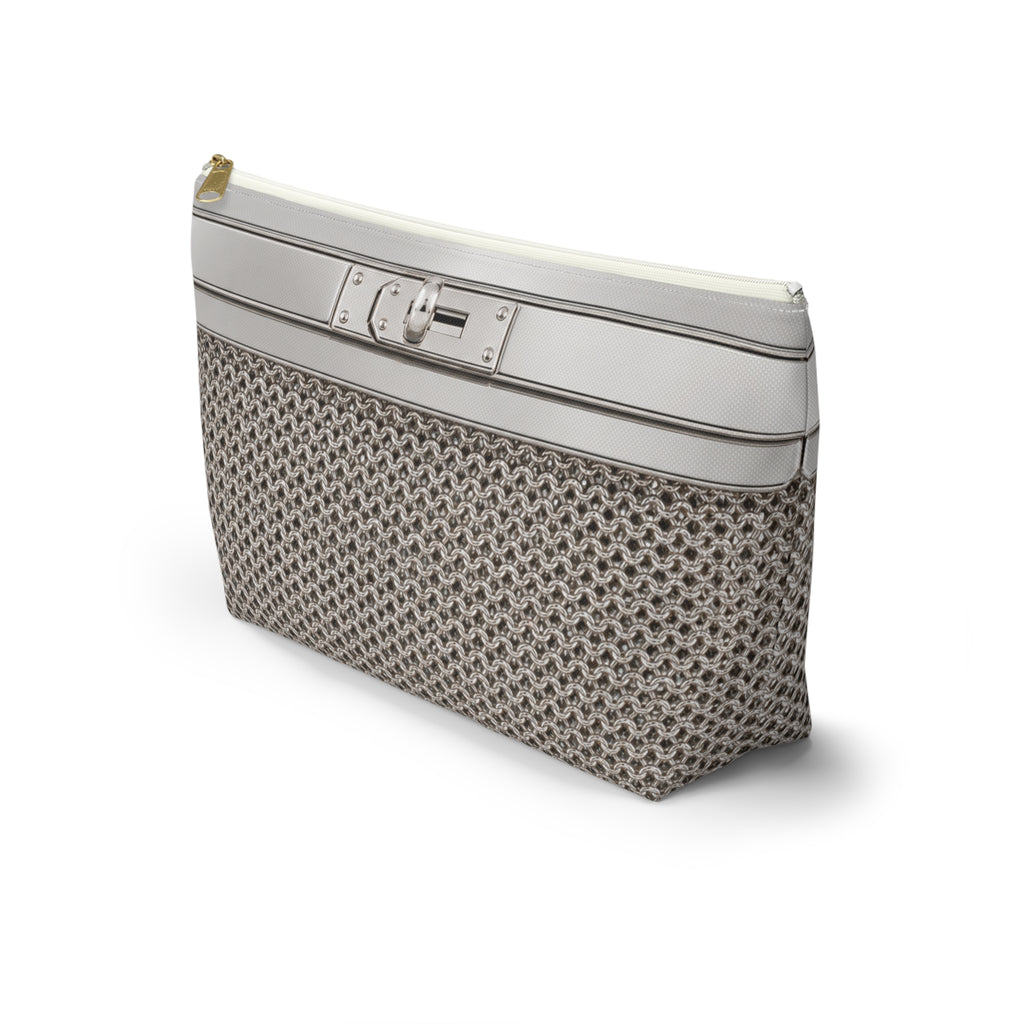 Canal Street Large Silver Makeup Bag —  T-Bottom Travel Bag