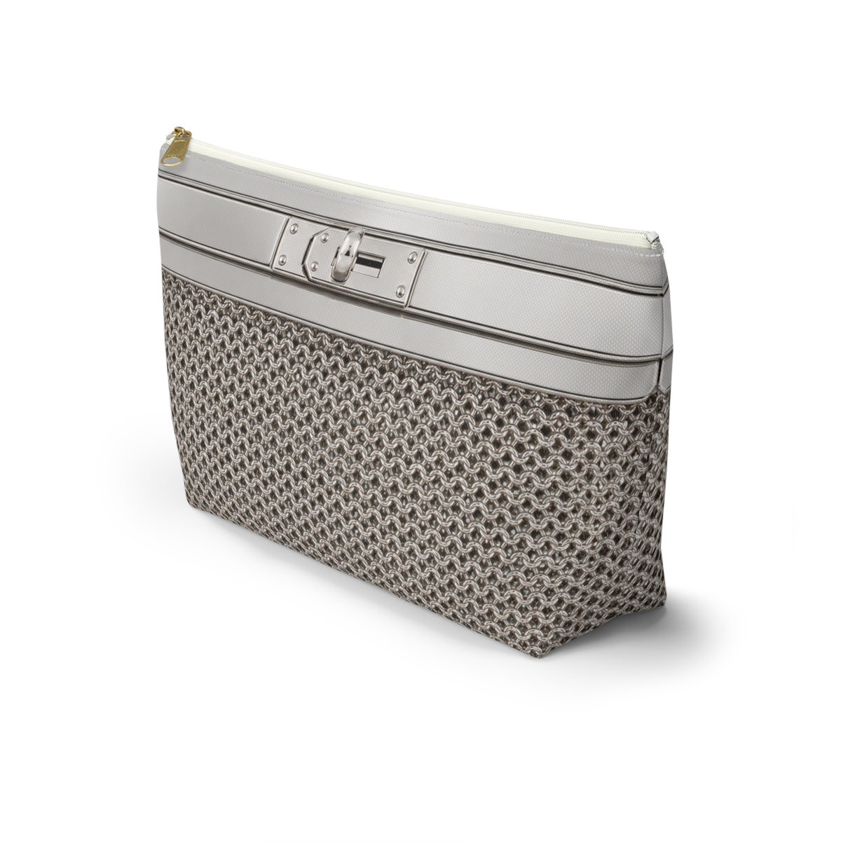 Canal Street Large Silver Makeup Bag —  T-Bottom Travel Bag