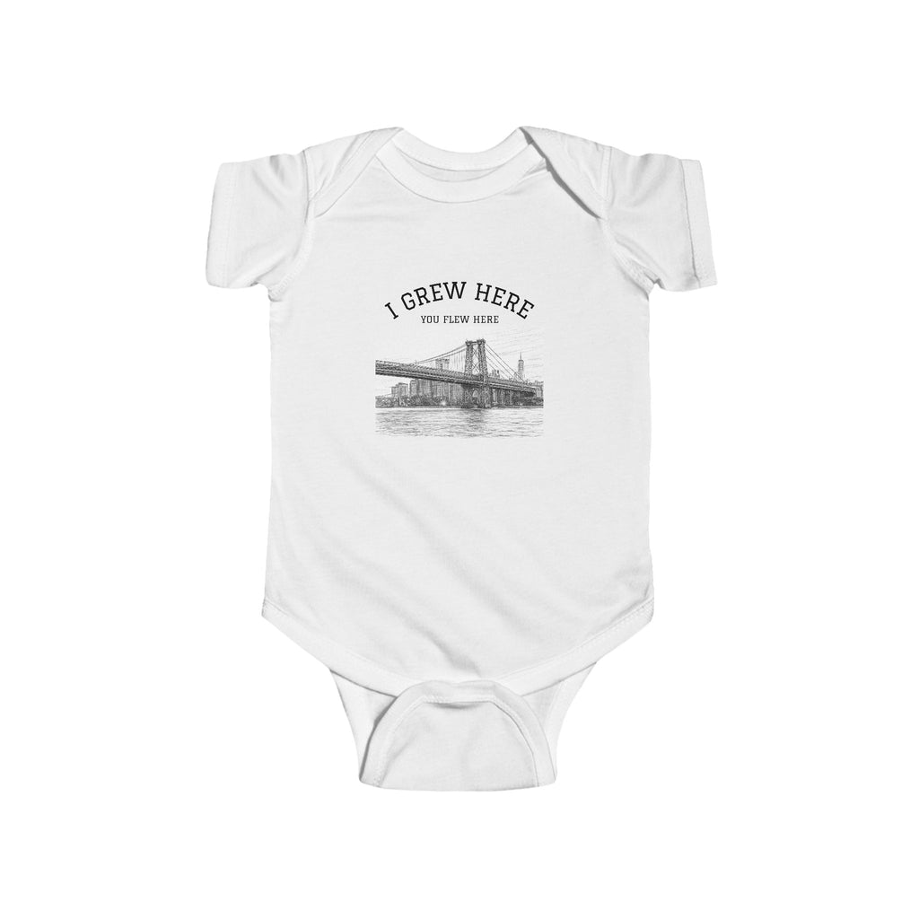 Williamsburg Bridge Brooklyn Infant Bodysuit | I Grew Here You Flew Here Onesie