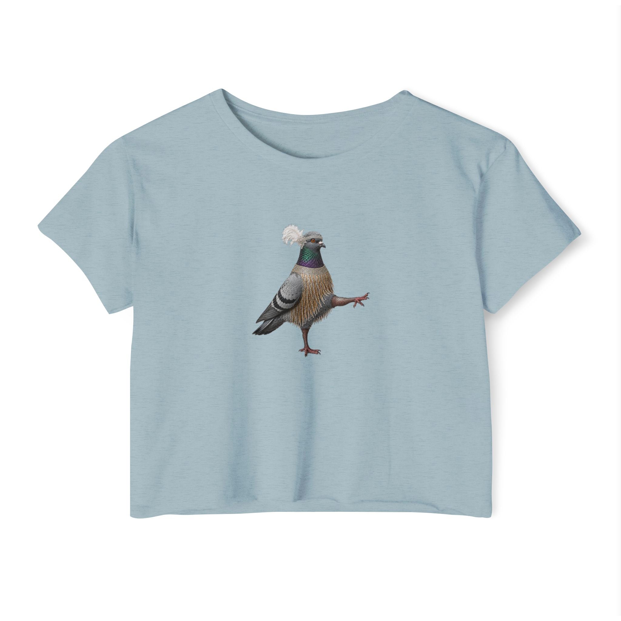 Customizable Rockefeller Center NYC Pigeon Crop Top