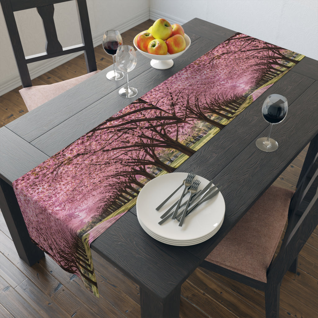 Prospect Park Cherry Blossoms Table Runner — Brooklyn Flowers Dining Table Decor