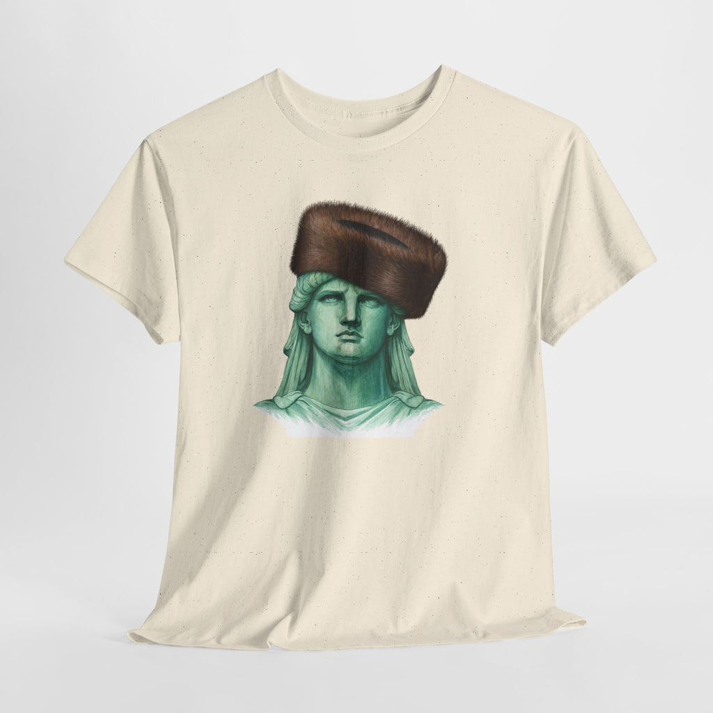 Statue of Liberty Crowned with Shtreimel T-Shirt | NYC Statue Tee