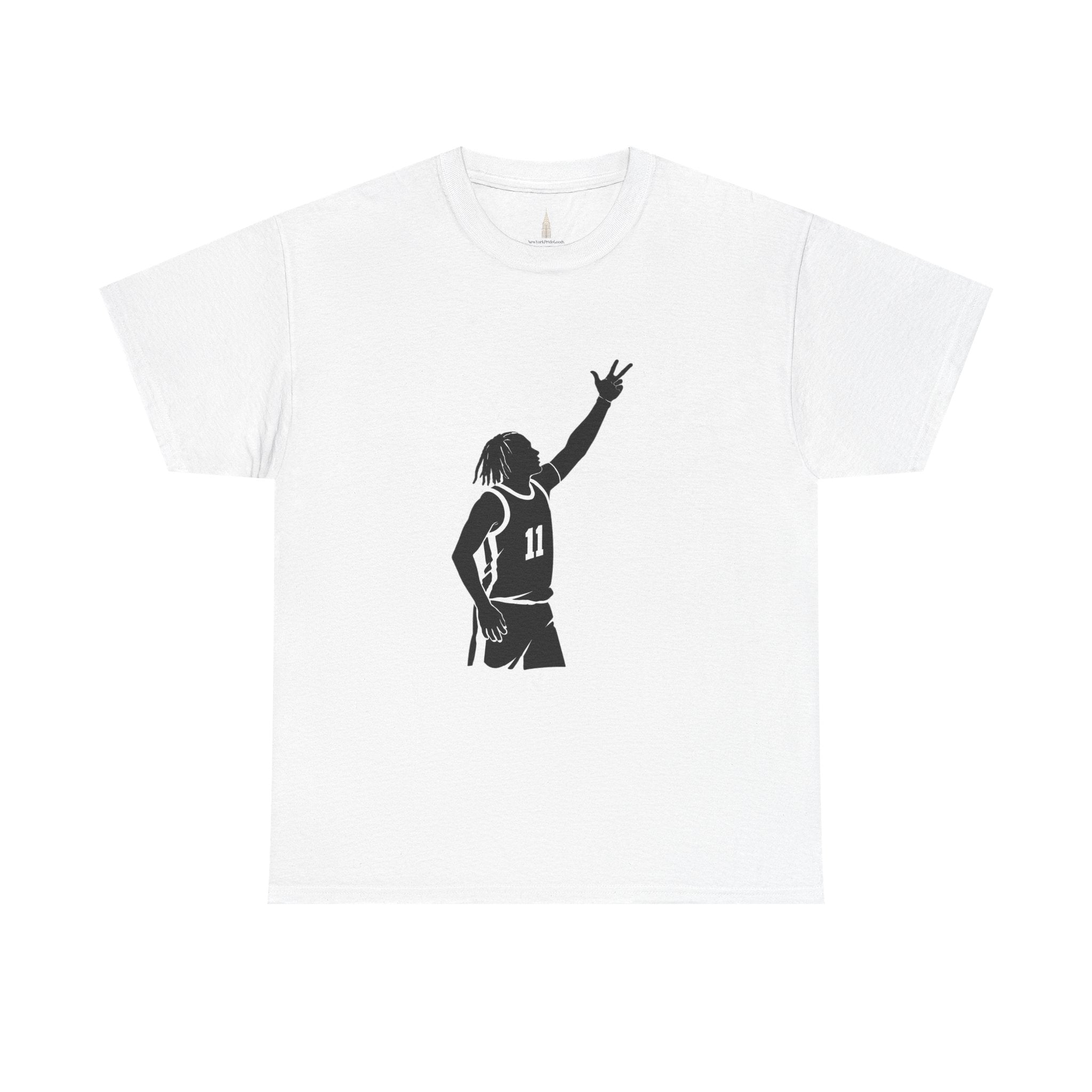 Customizable Jalen Brunson 3 Points Celly T-Shirt | New York Basketball Tee