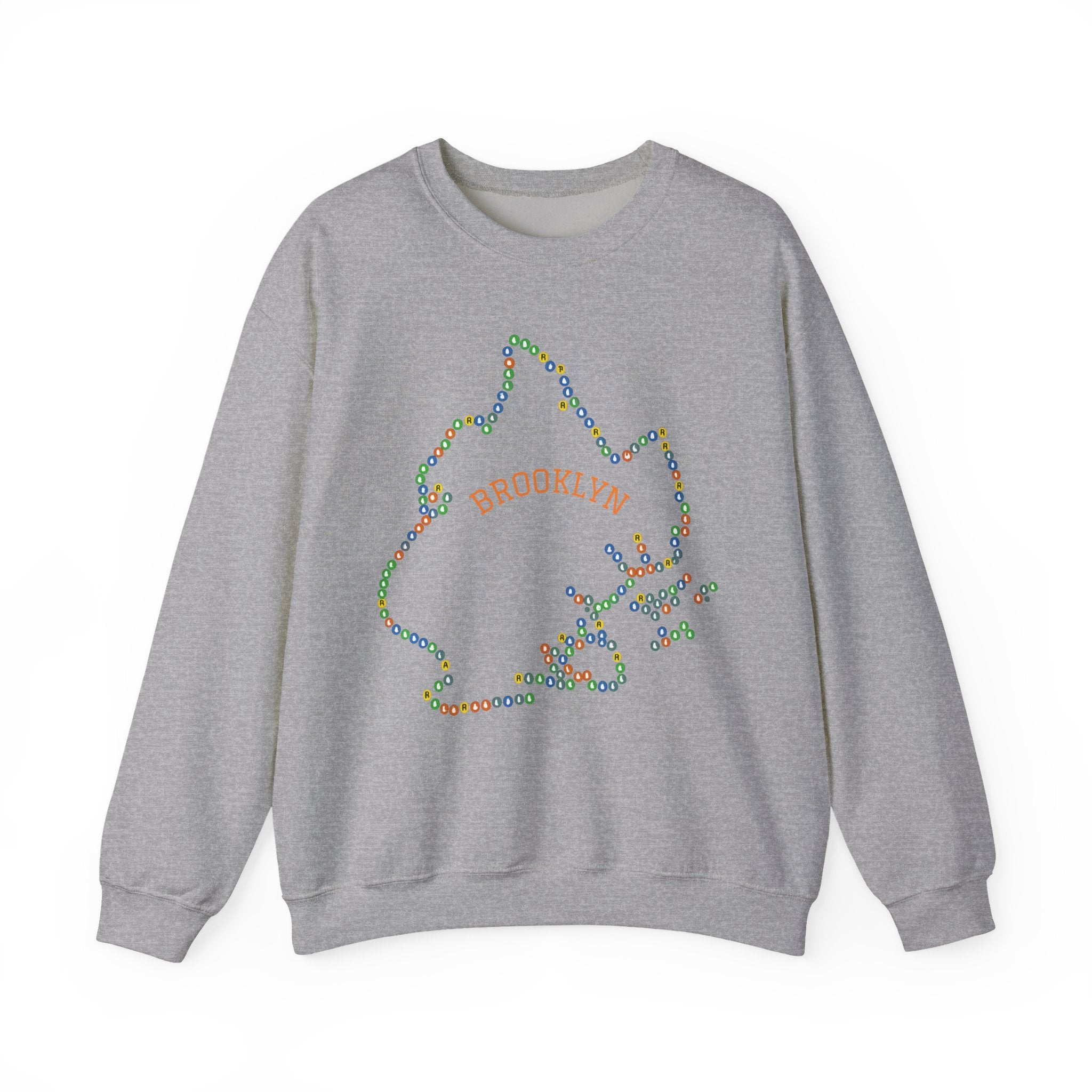 Brooklyn Map Subway Signs Sweatshirt | NYC Crewneck Sweater