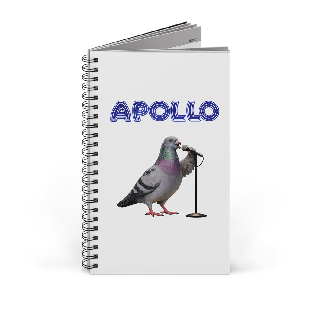 Customizable Harlem NYC Pigeon Spiral Journal |  Comedian Entertainer Bird Lovers Notebook
