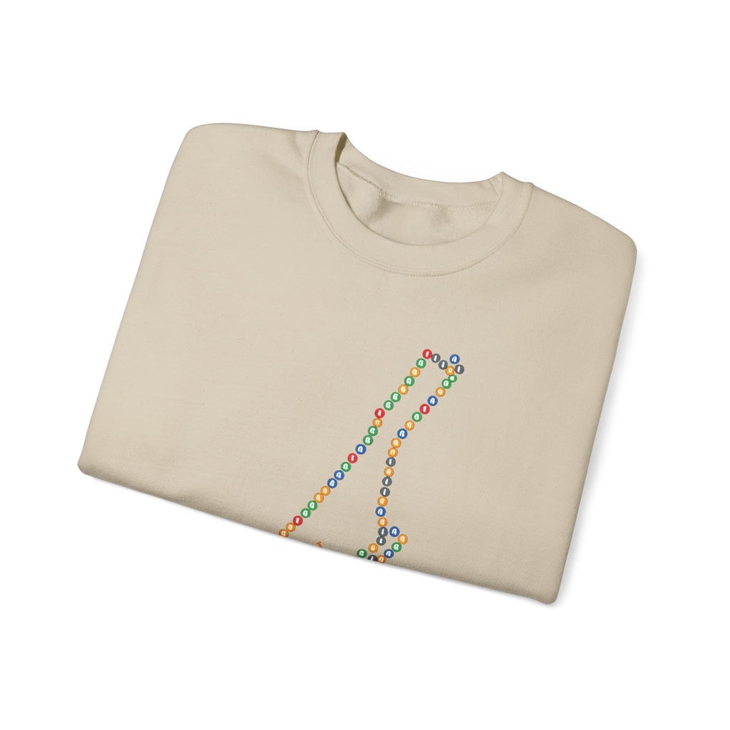 Manhattan Map Subway Signs Sweatshirt | NYC Crewneck Sweater