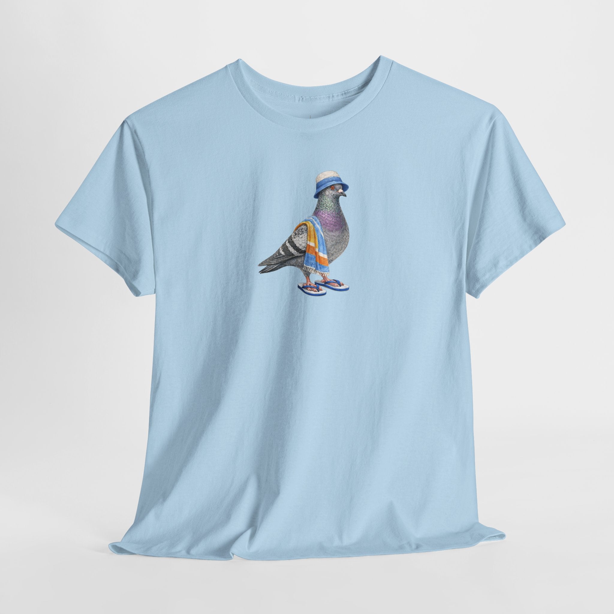 Customizable Coney Island NYC Pigeon T-Shirt | Beach Bum Tee