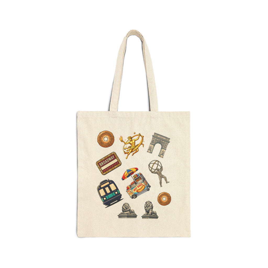 New York City Icons Subway Tote Bag | NYC Travel Souvenir Tote
